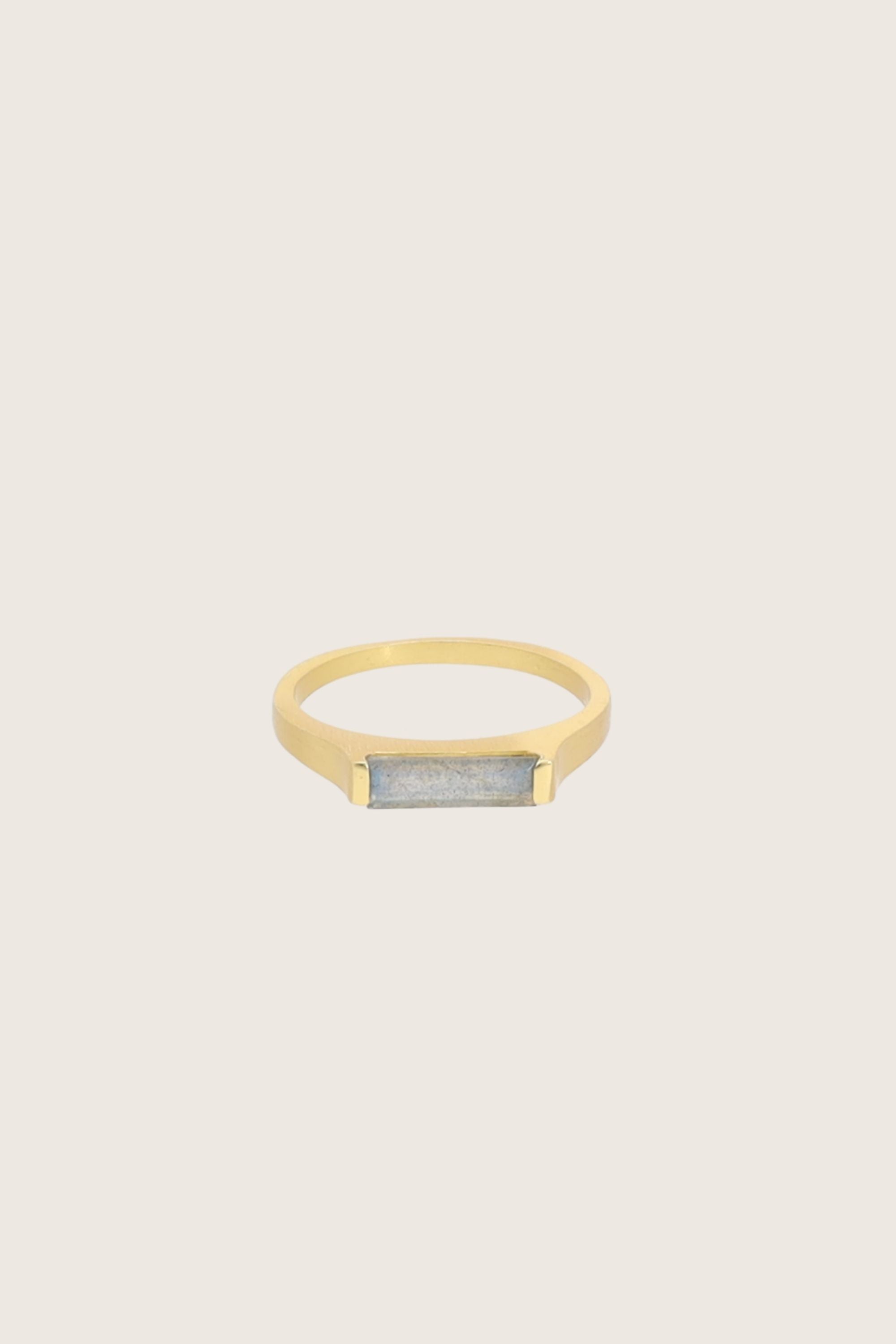 Tini 18K Recycled Fine Gold Plated Labradorite Ring