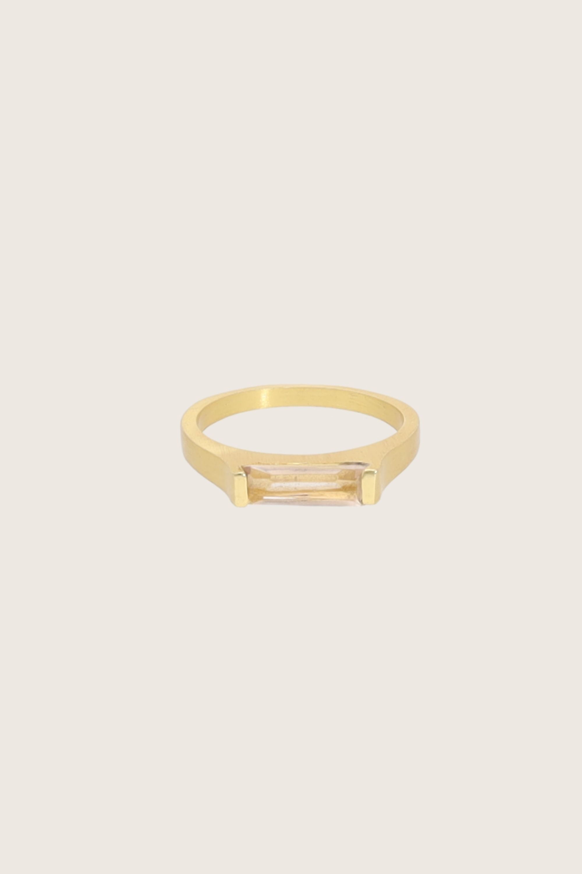 Tini 18K Recycled Fine Gold Plated Morganite Ring