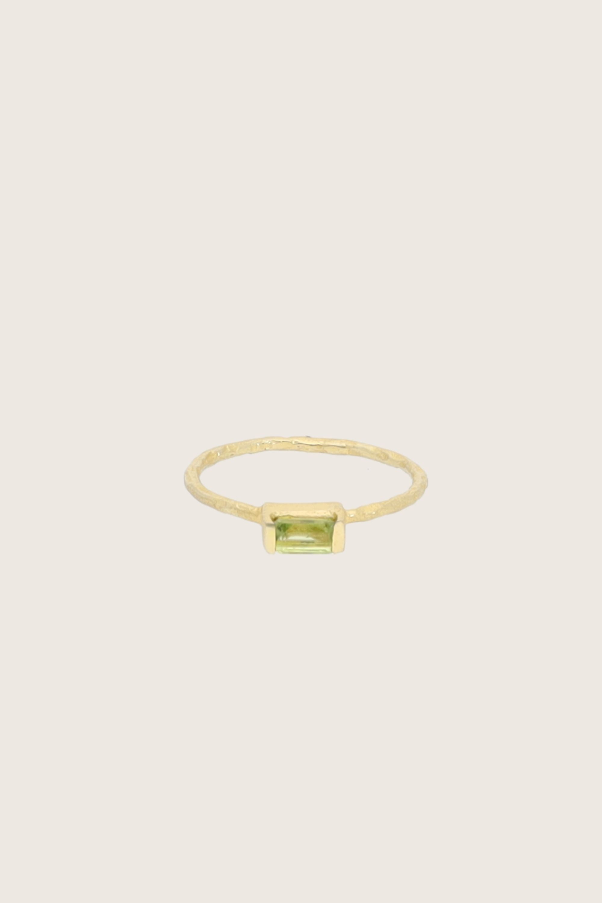 Sati 18K Recycled Fine Gold Plated Green Amethyst Ring