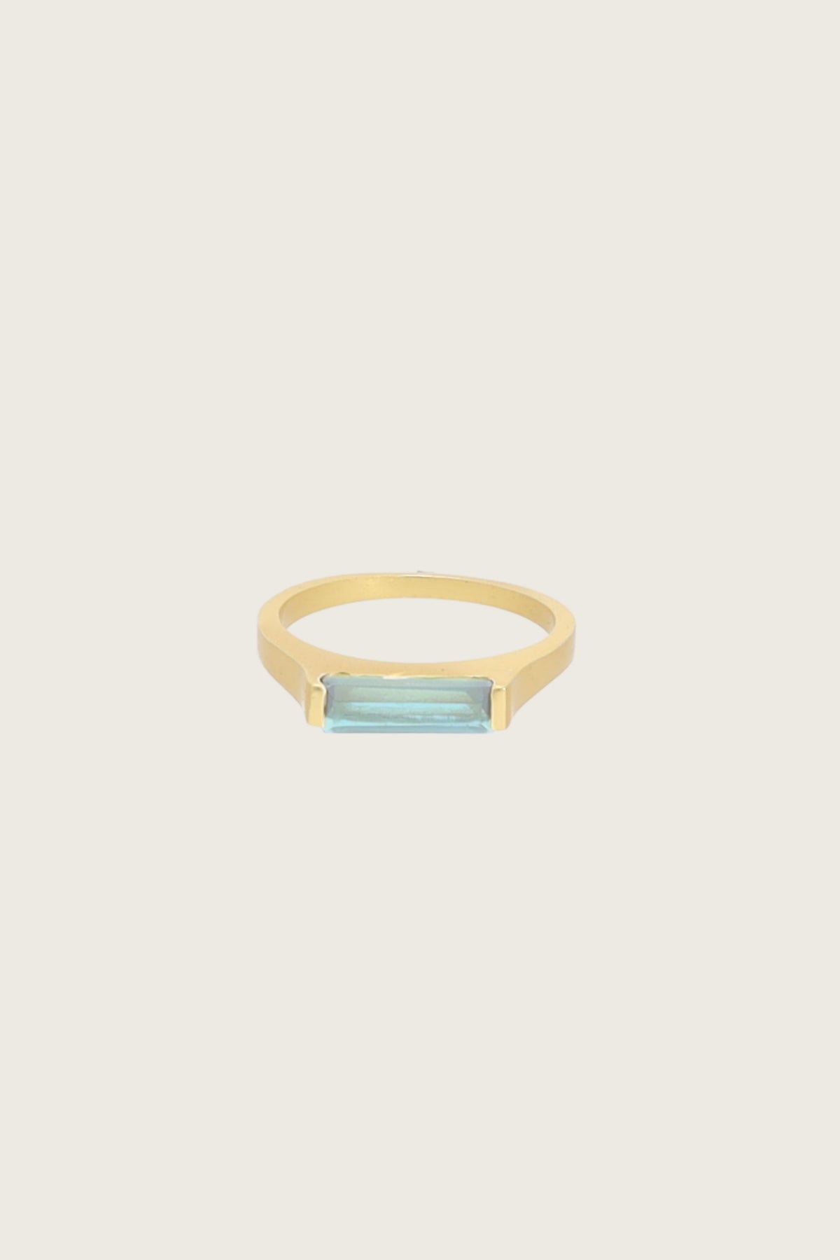 Tini 18K Recycled Fine Gold Plated Blue Topaz Ring