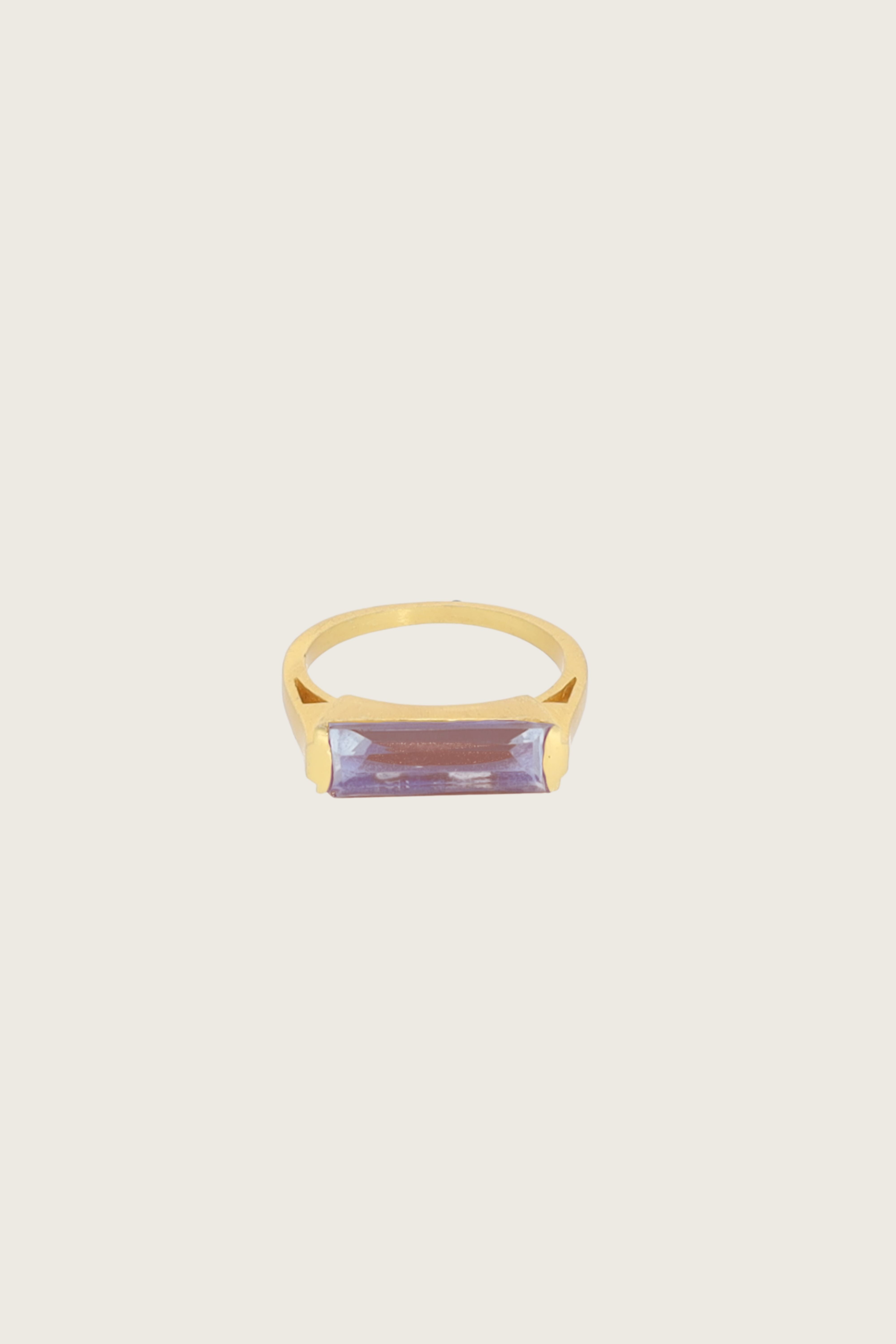 Geam 18K Recycled Fine Gold Plated Amethyst Ring
