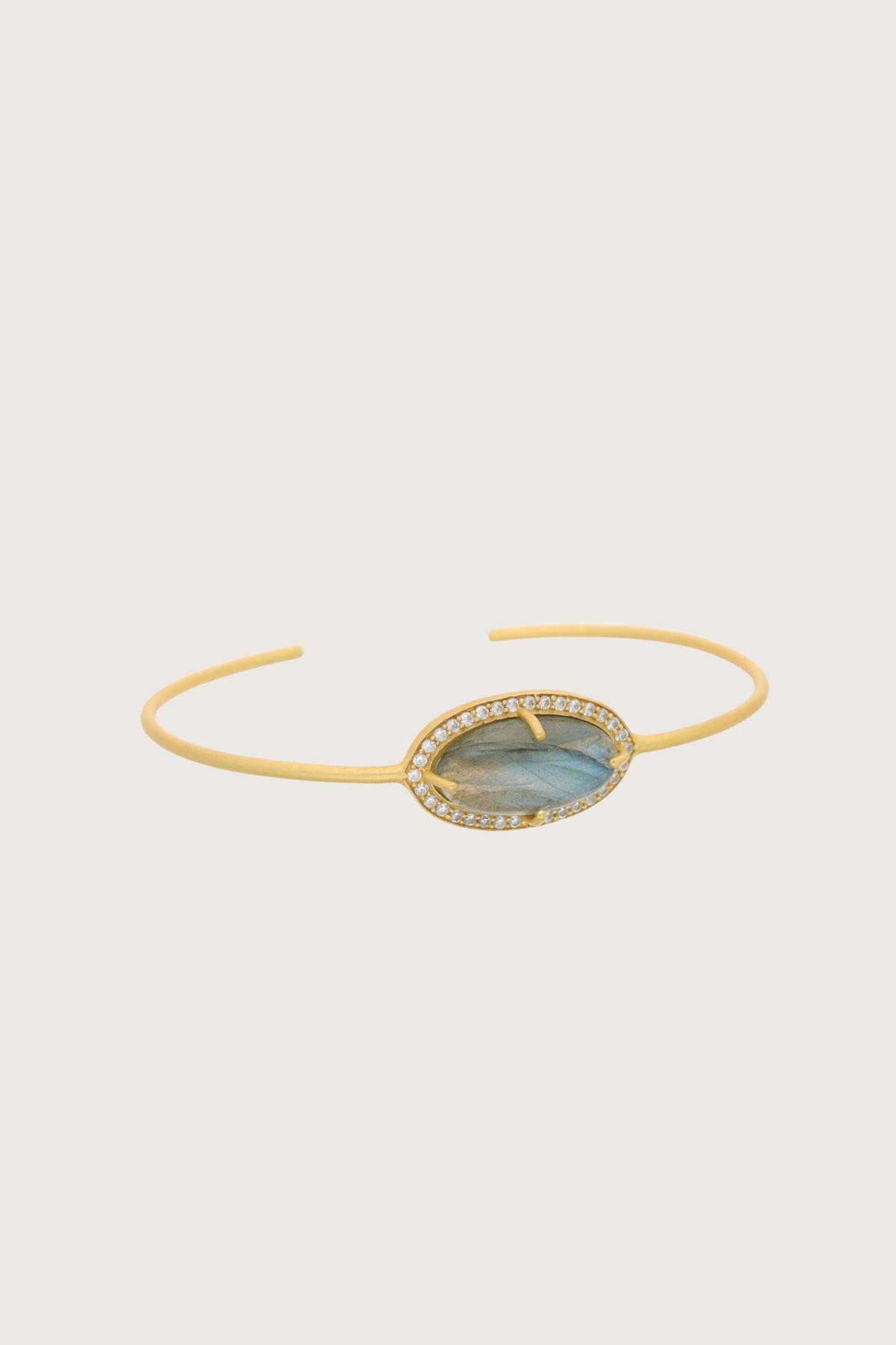 Bracciale Mata in labradorite, placcato in oro fino riciclato 18K, labradorite