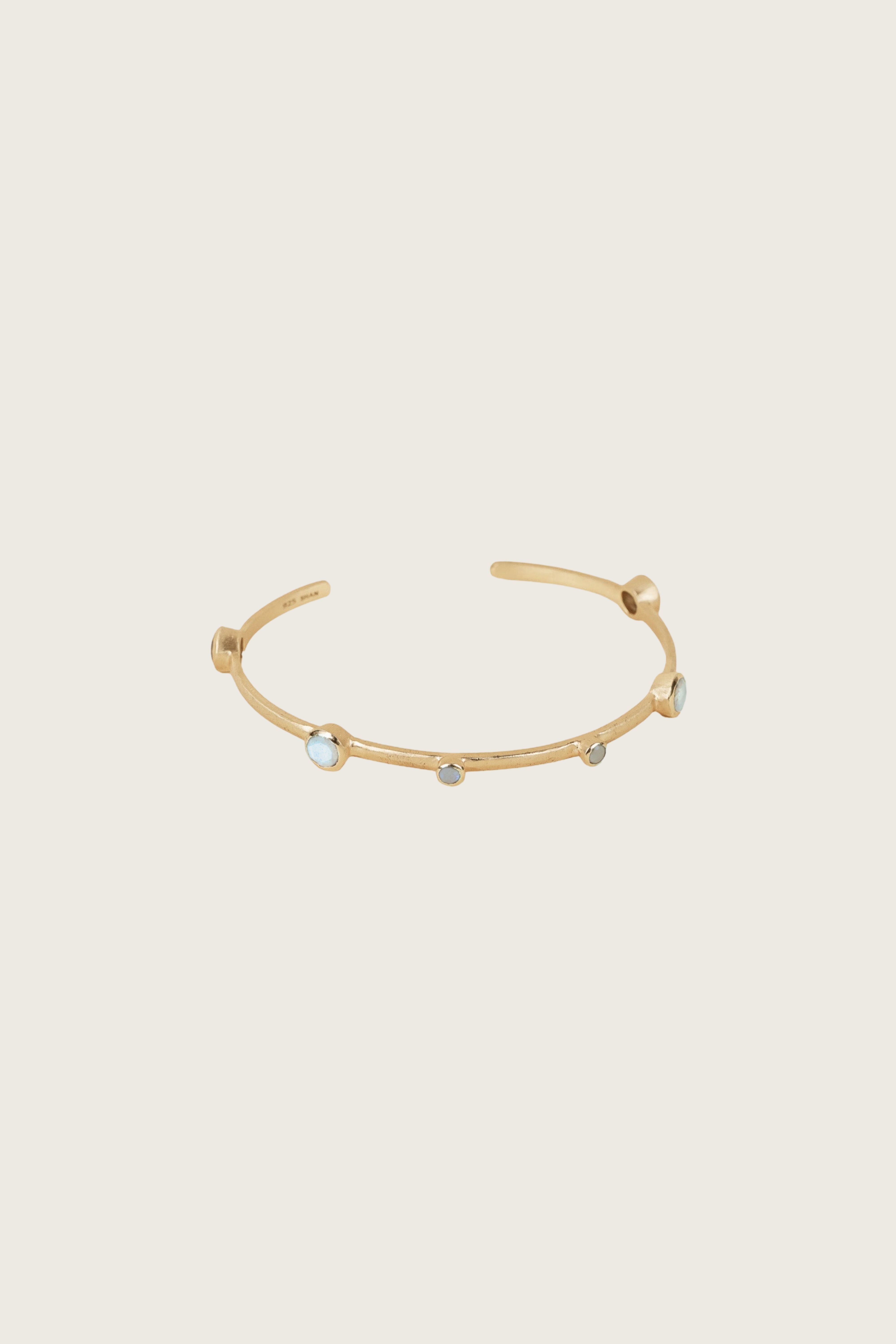 Ashni 18K Recycled Fine Gold Plated Blue Topaz Bracelet