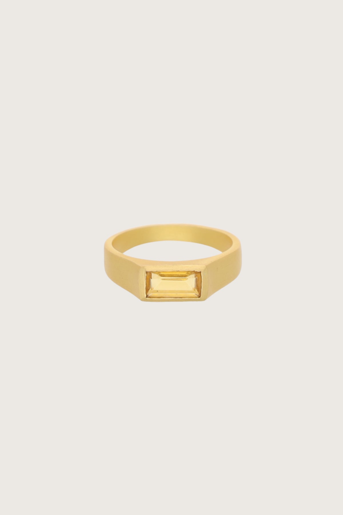 Lakar Citrine Ring 18K Recycled Fine Gold Plated