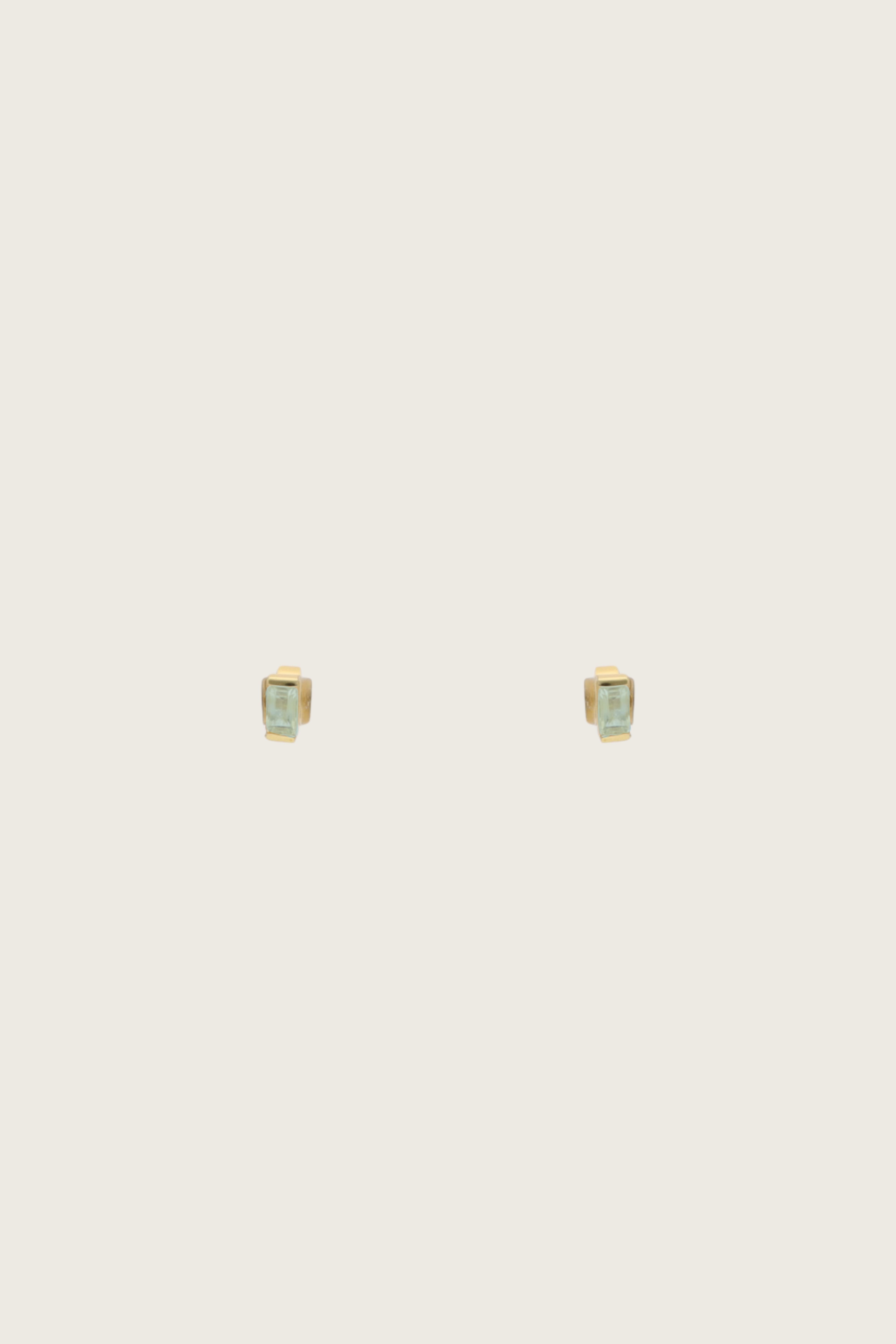 Siniu 18K Recycled Fine Gold Plated Blue Topaz Earrings - 925 Silver Posts