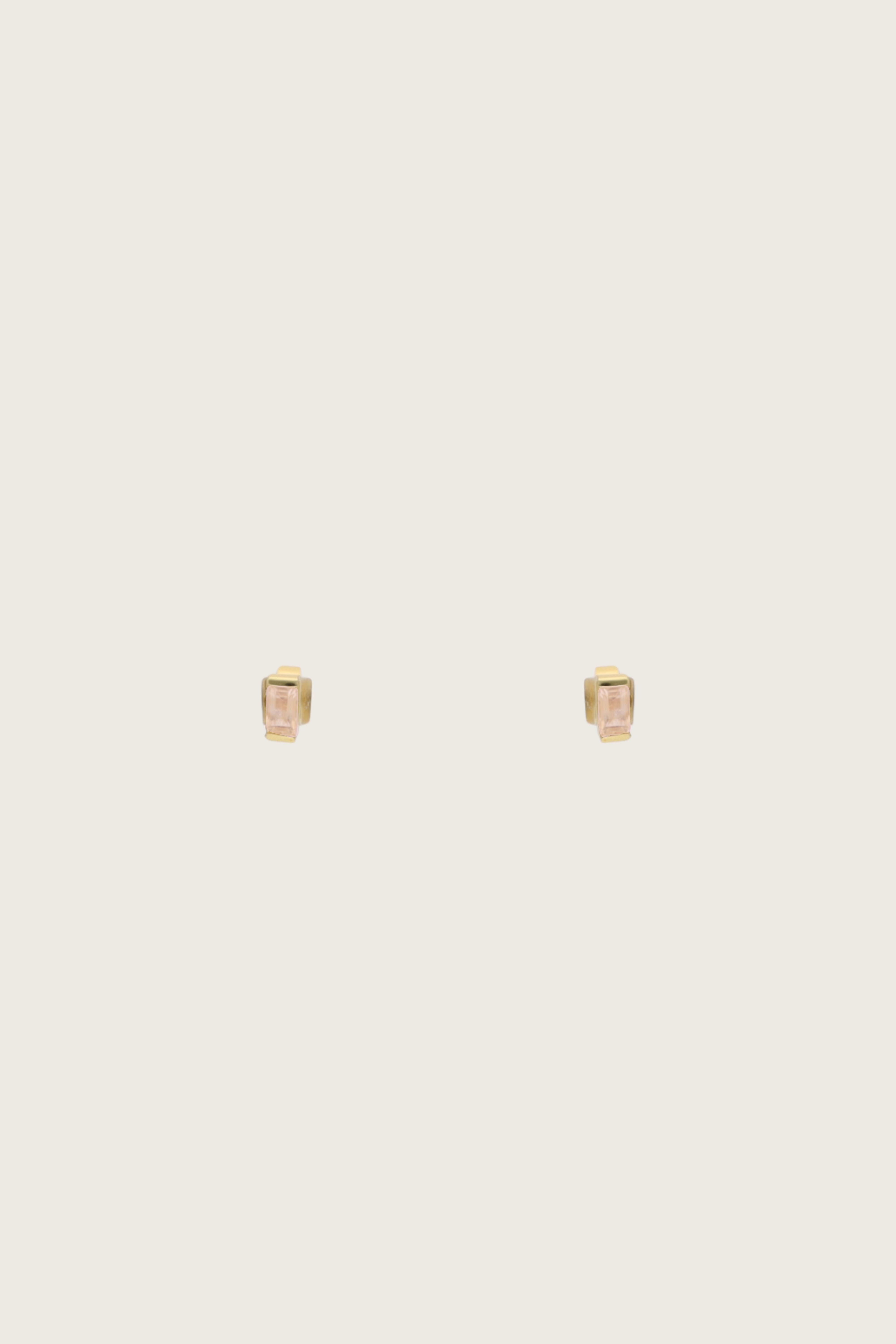 Siniu 18K Recycled Fine Gold Plated Morganite Earrings - 925 Silver Posts