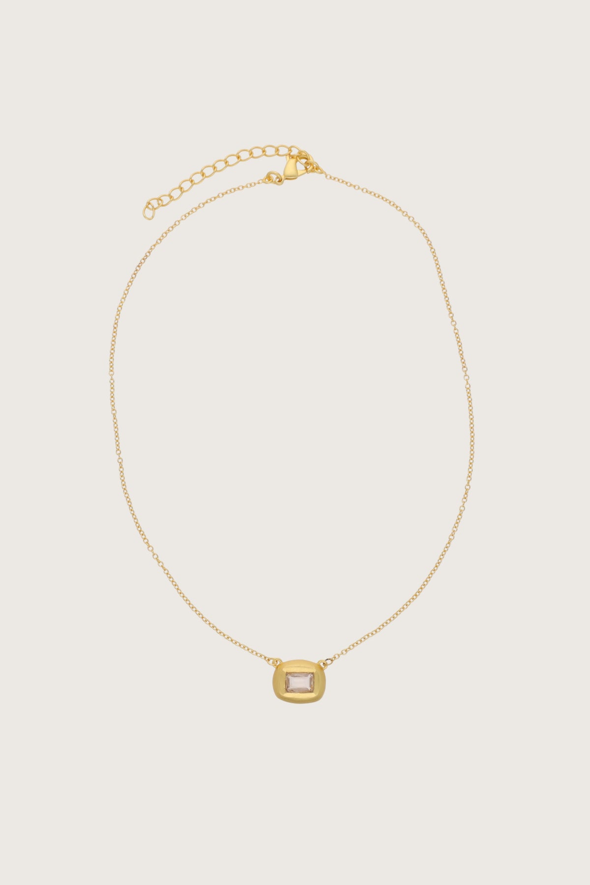 Collana Leher in morganite, placcata in oro fino riciclato 18K, morganite