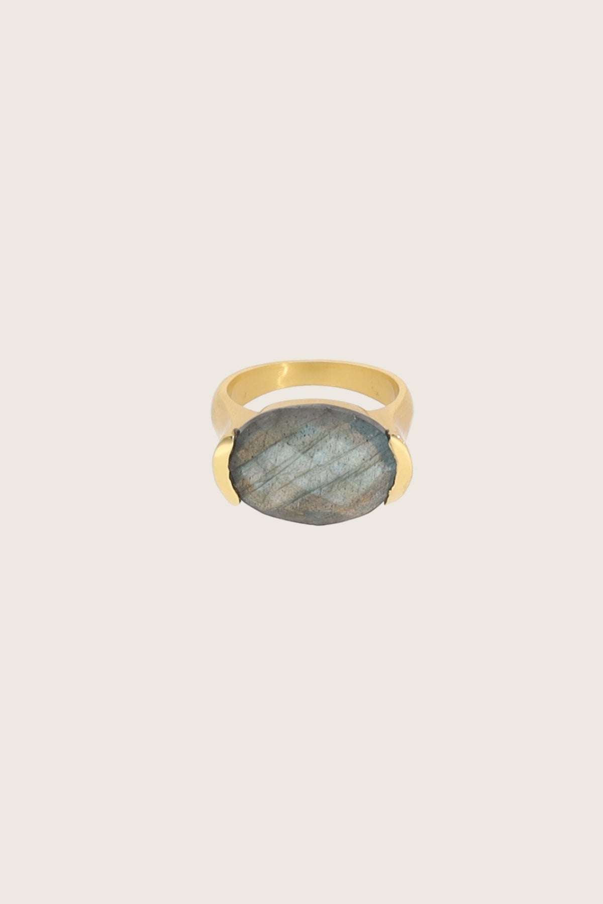 Ashni 18K Recycled Fine Gold Plated Labradorite Rings