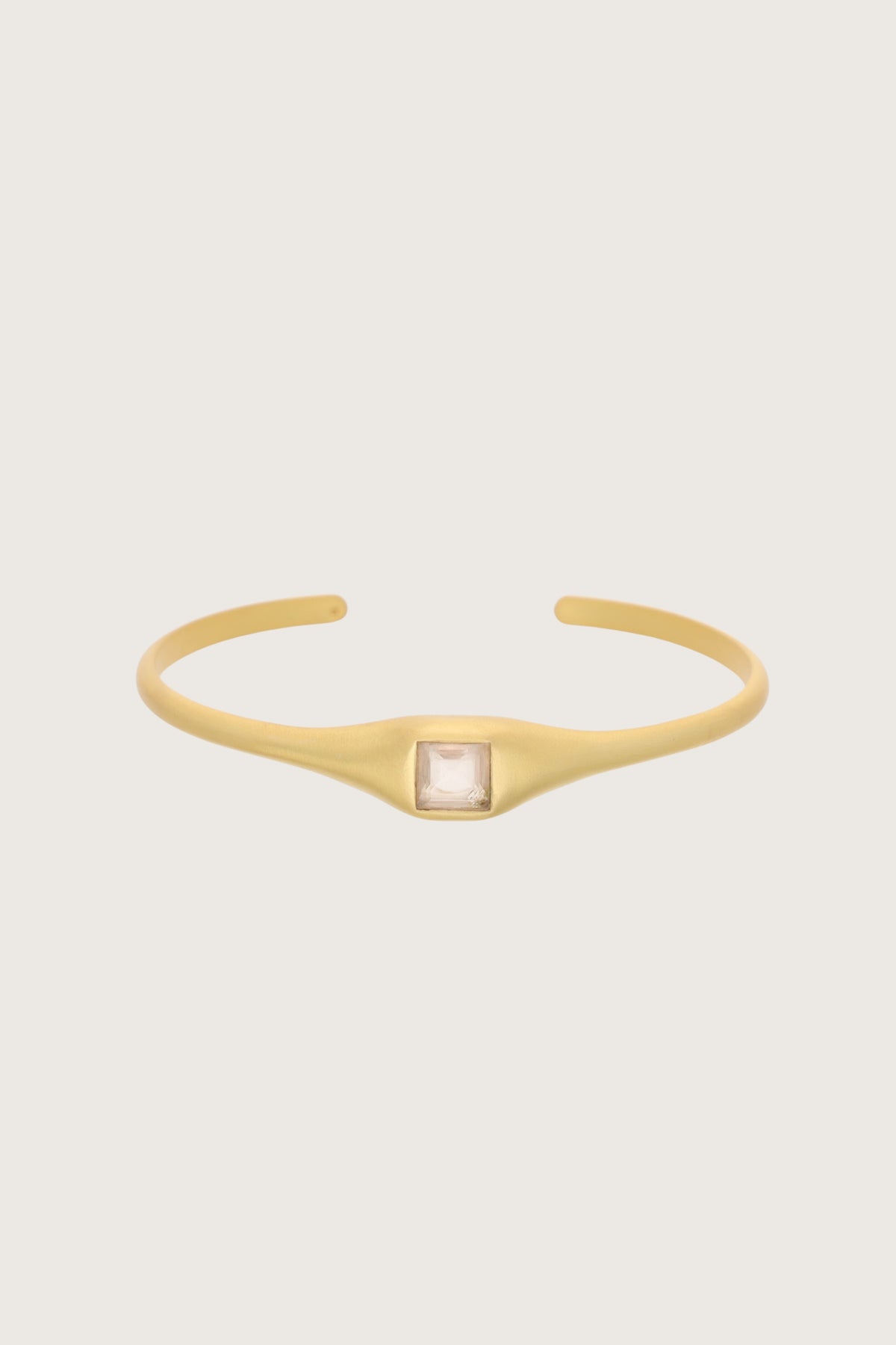 Bracciale Leher in morganite, placcato in oro fino riciclato 18K, morganite
