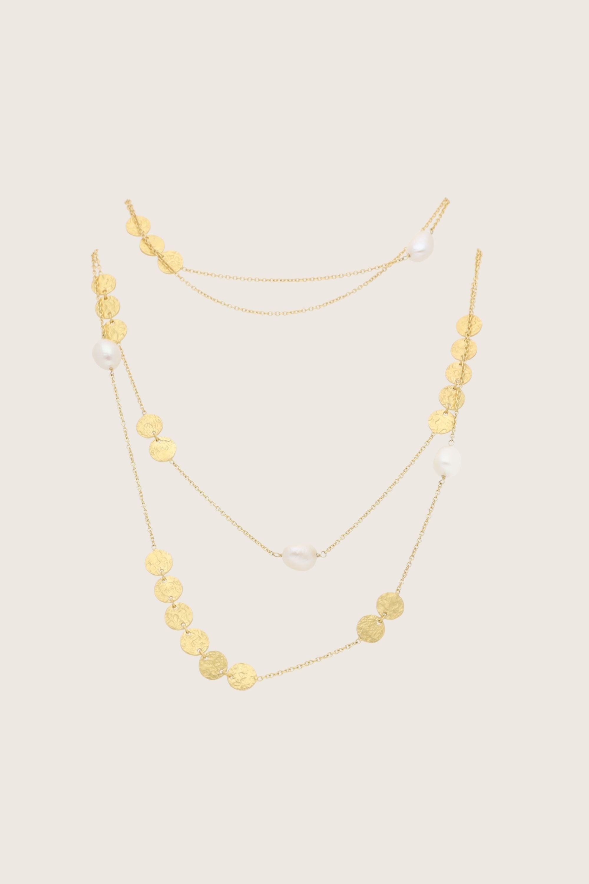 Kamal 18K Recycled Fine Gold Plated Freshwater Pearl Necklace