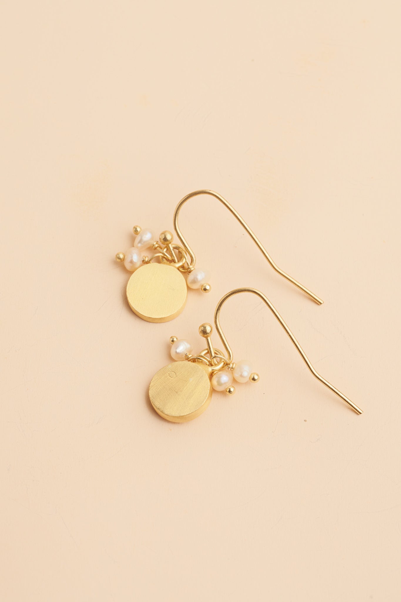 Taina 18K Recycled Fine Gold Plated Pearl Earrings - 925 Silver Posts