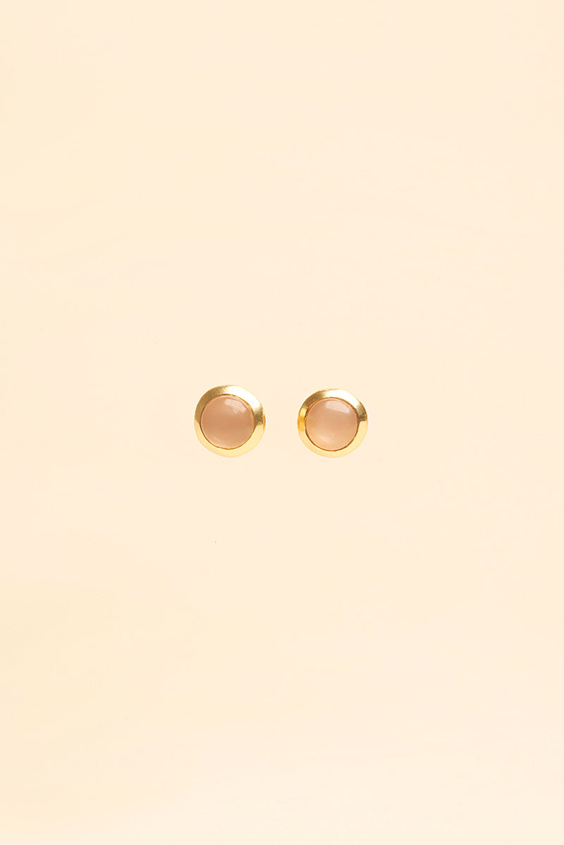 Karana 18K Recycled Fine Gold Plated Black Onyx Earrings - 925 Silver Posts