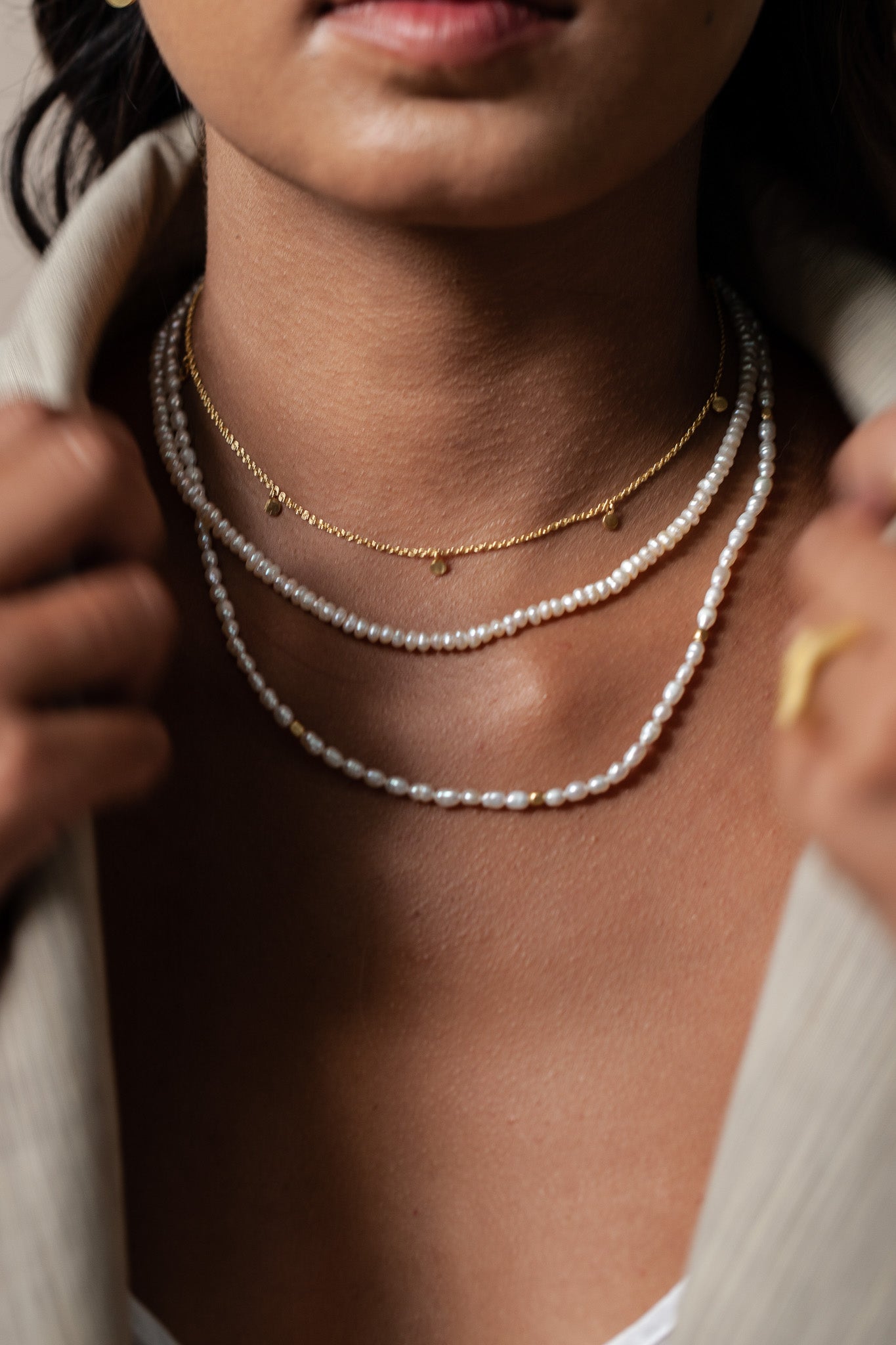 Fina 18K Recycled Fine Gold Plated Freshwater Pearl Necklace