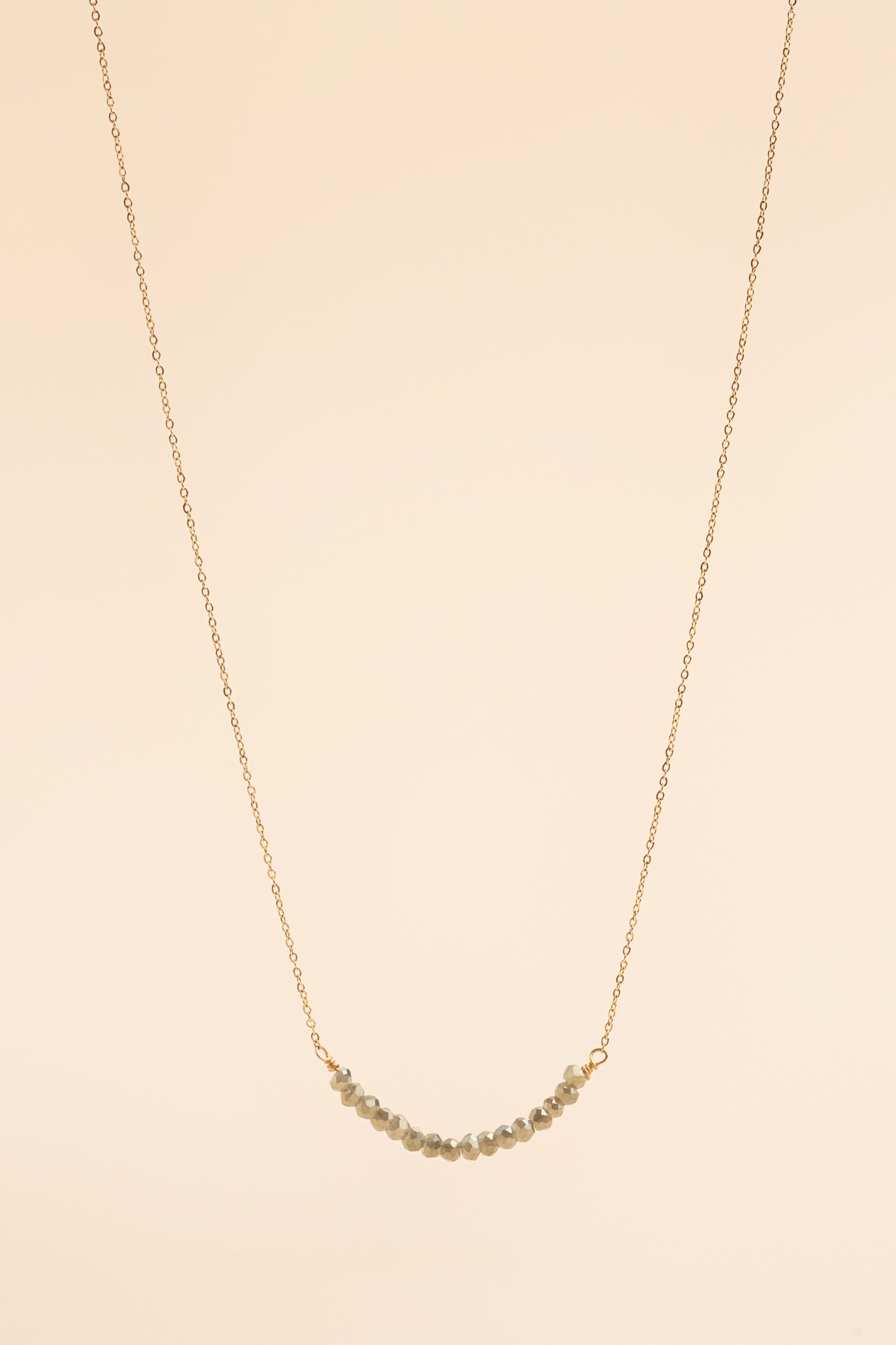 Osja 14K Gold Inlay Green Crystal Necklace
