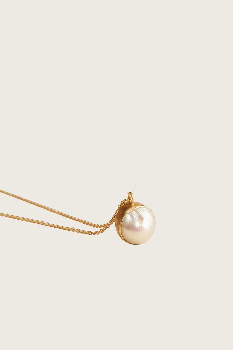 Murnia 18K Recycled Fine Gold Plated Freshwater Pearl Necklace