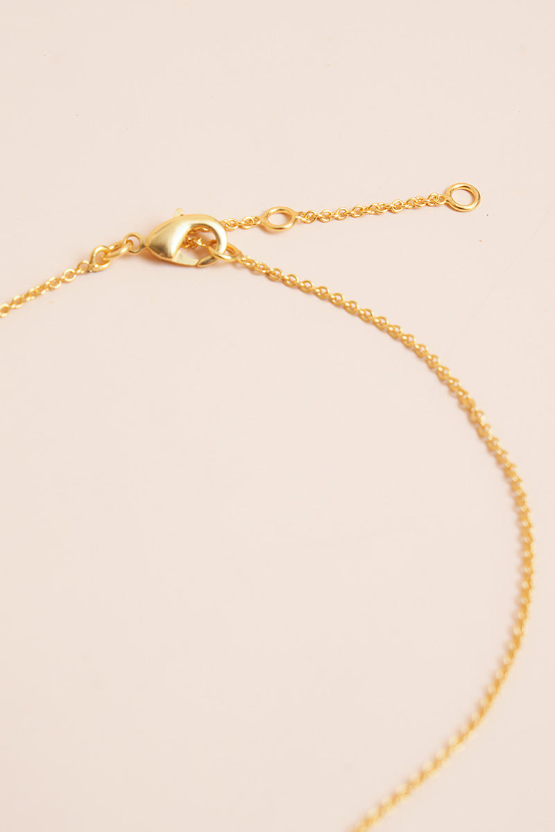 Kazin 18K Recycled Fine Gold Plated Rainbow Moonstone Necklace