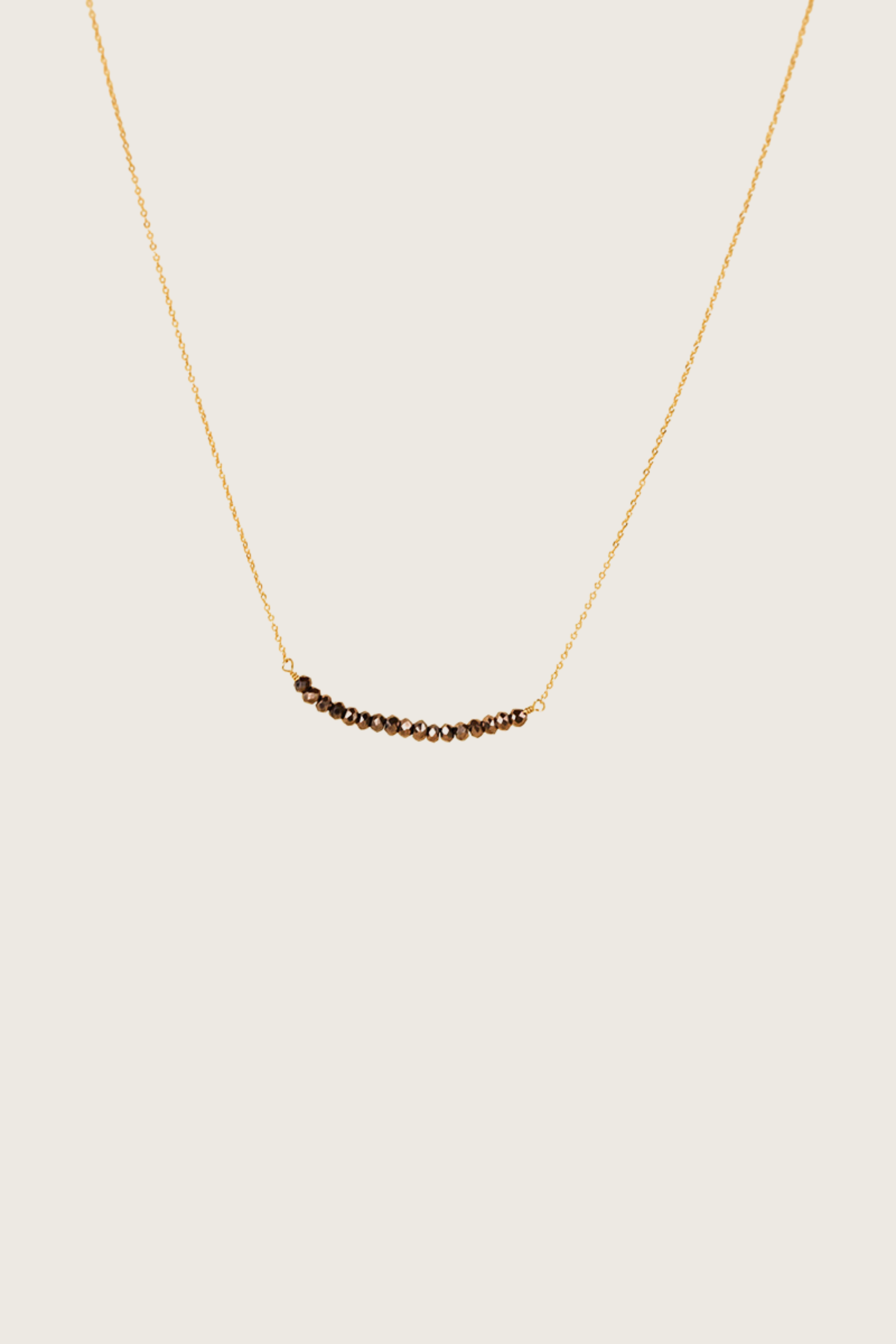 Osja 14K Gold Inlay Marron Crystral Necklace