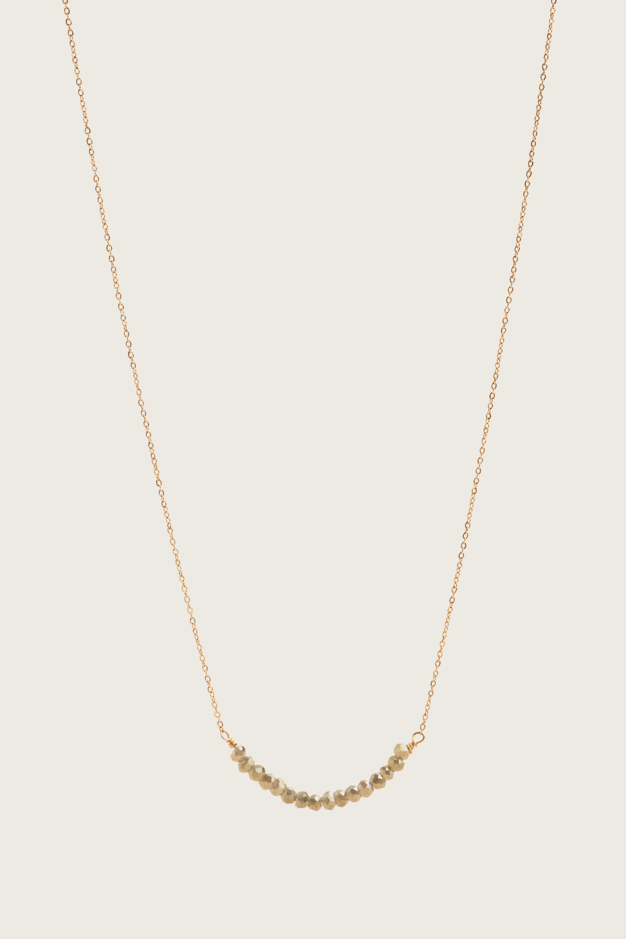 Osja 14K Gold Inlay Green Crystal Necklace