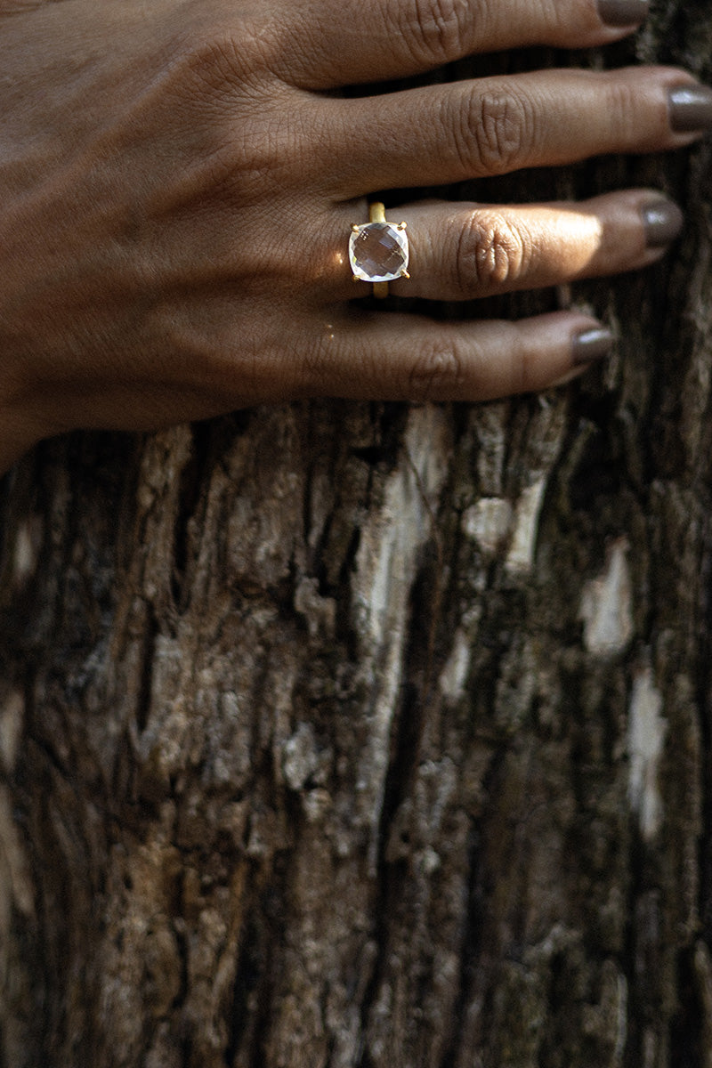 Manil 18K Recycled Fine Gold Plated White Pearl Ring