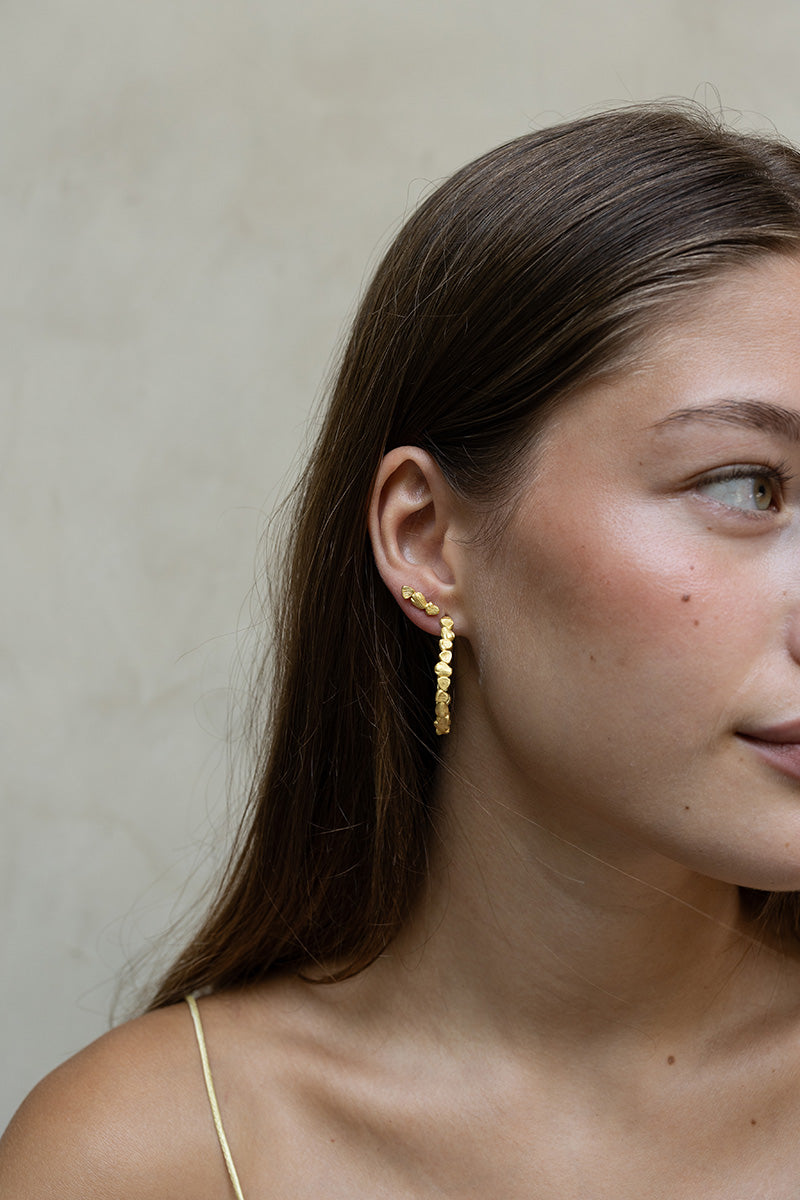 Susu 18K Recycled Fine Gold Plated Earrings - 925 Silver Posts