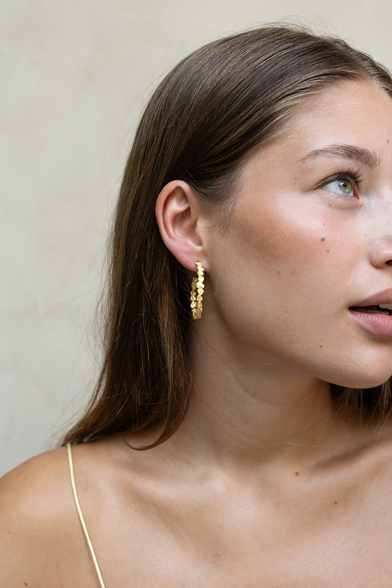 Susu 18K Recycled Fine Gold Plated Earrings - 925 Silver Posts