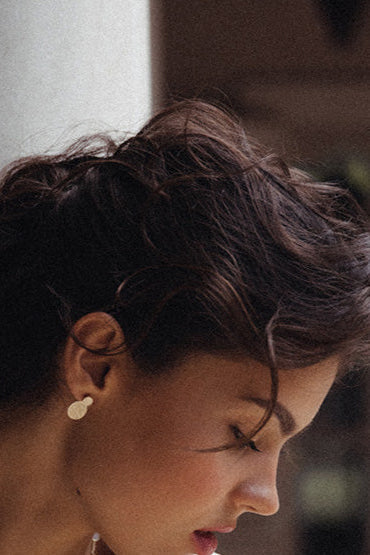 Aimana 18K Recycled Fine Gold Plated Earrings - 925 Silver Posts