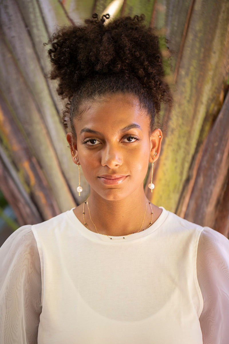 Murnia 18K Recycled Fine Gold Plated Pearl Earrings - 925 Silver Posts