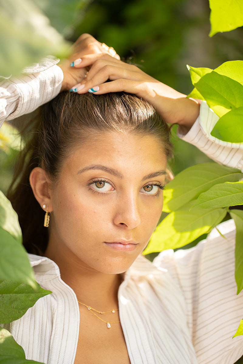 Illius 18K Recycled Fine Gold Plated Polki Diamond Earrings - 925 Silver Posts