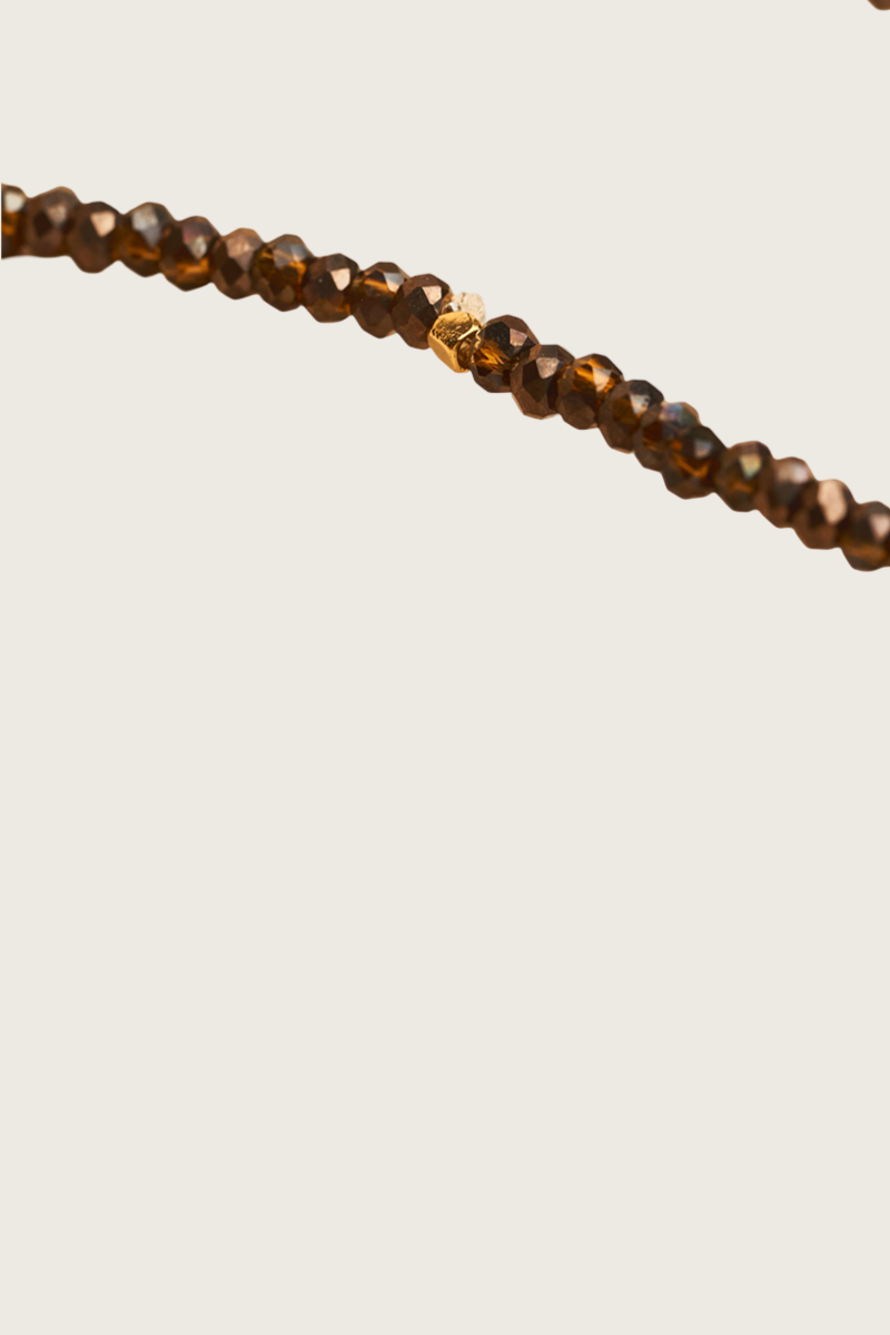 Jaydu 14K Gold Inlay Maroon Crystal Bracelet