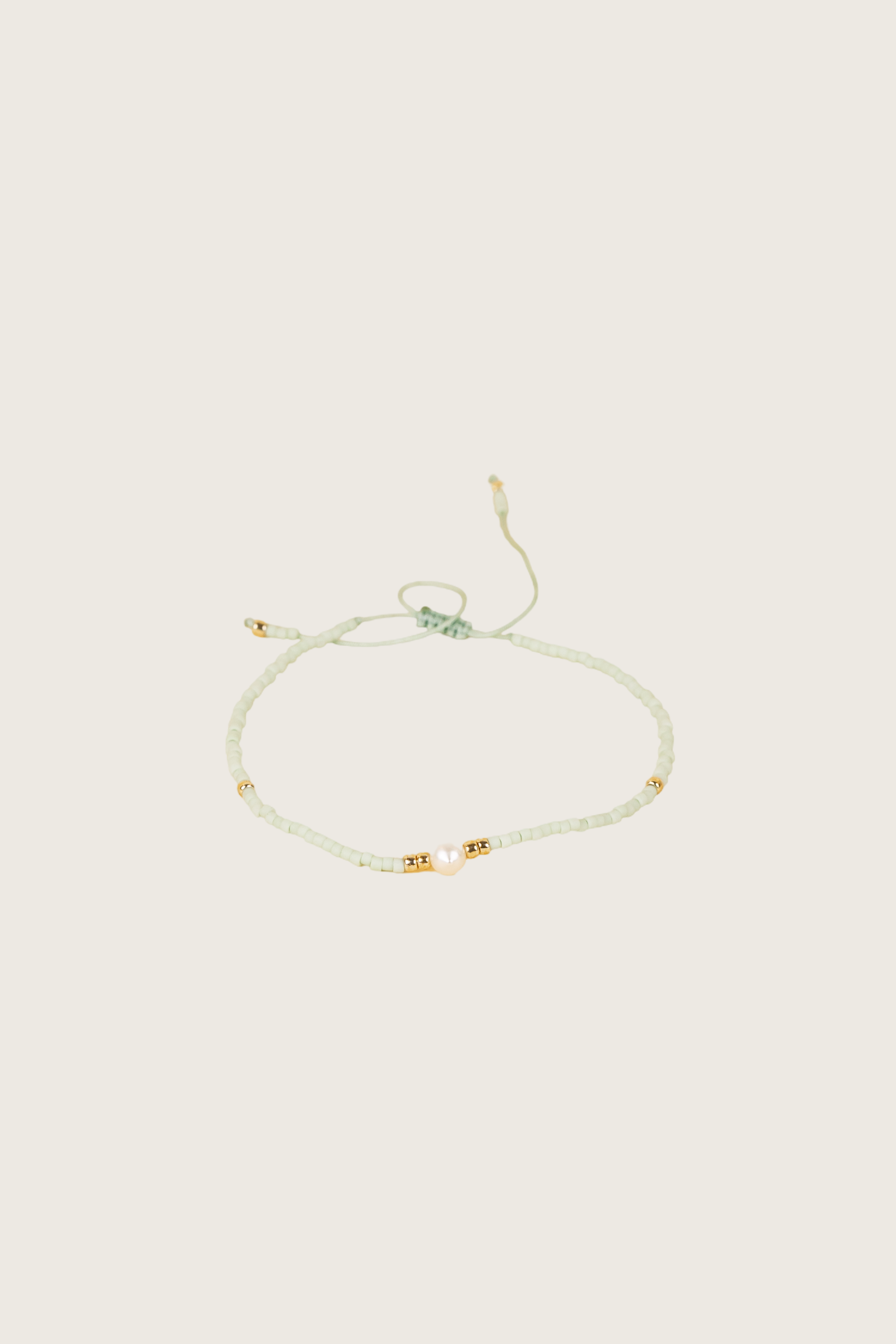 Mania 14K Gold Inlay White Pearl / Turquoise Bracelet