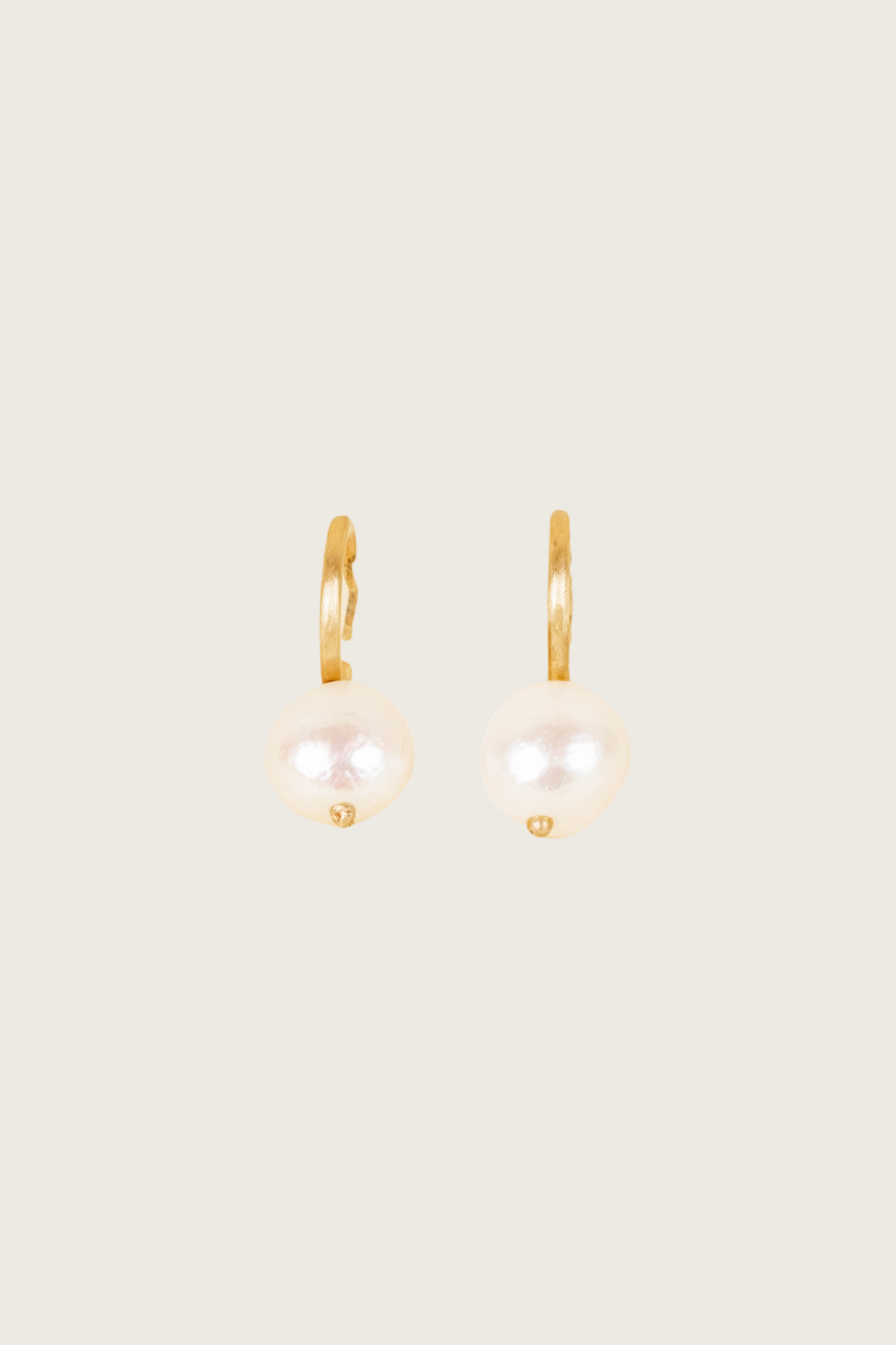 Matua 18K Recycled Fine Gold Plated Freshwater Pearl Earrings - 925 Silver Posts