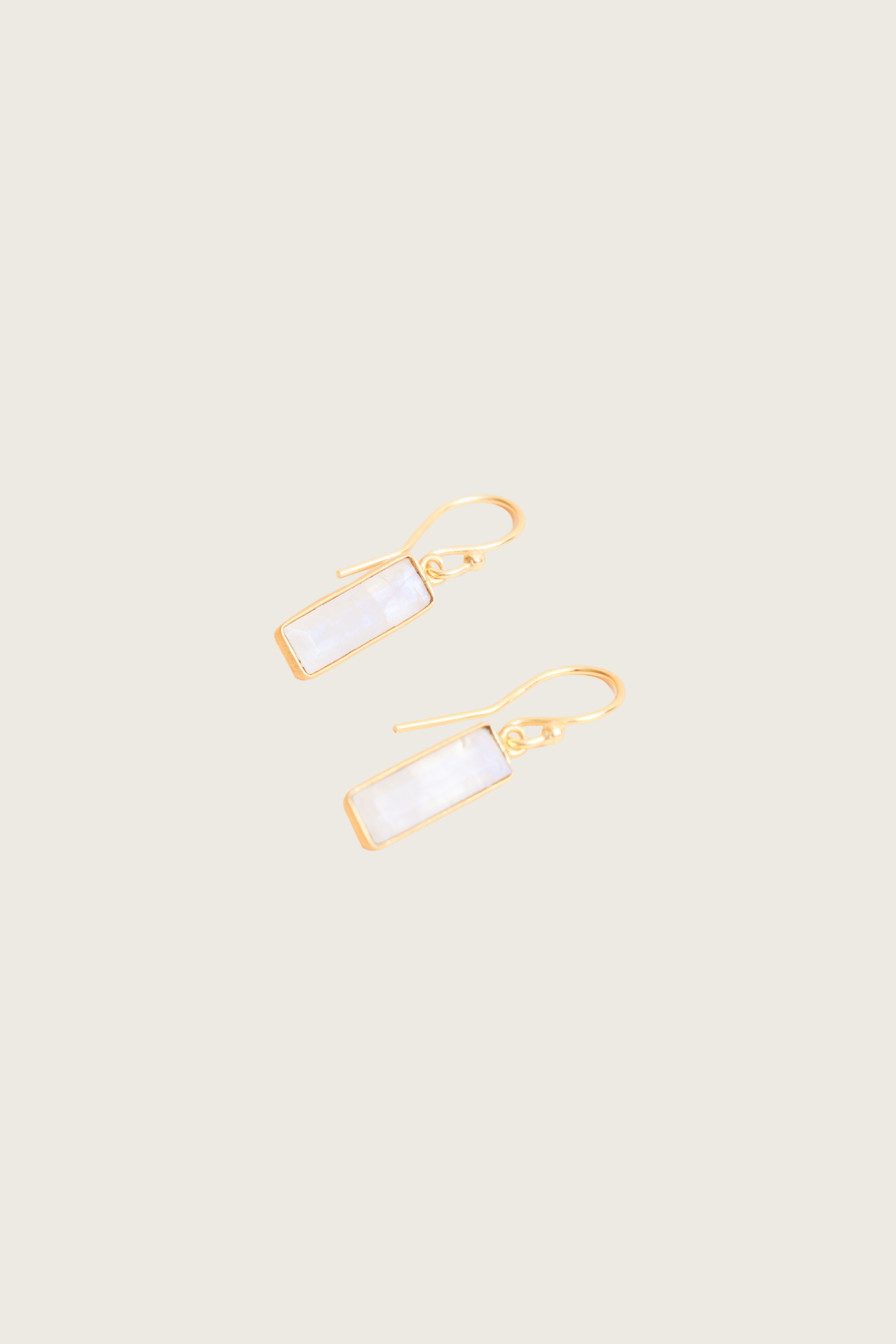 Muda 18K Recycled Fine Gold Plated Citrine Earrings - 925 Silver Posts