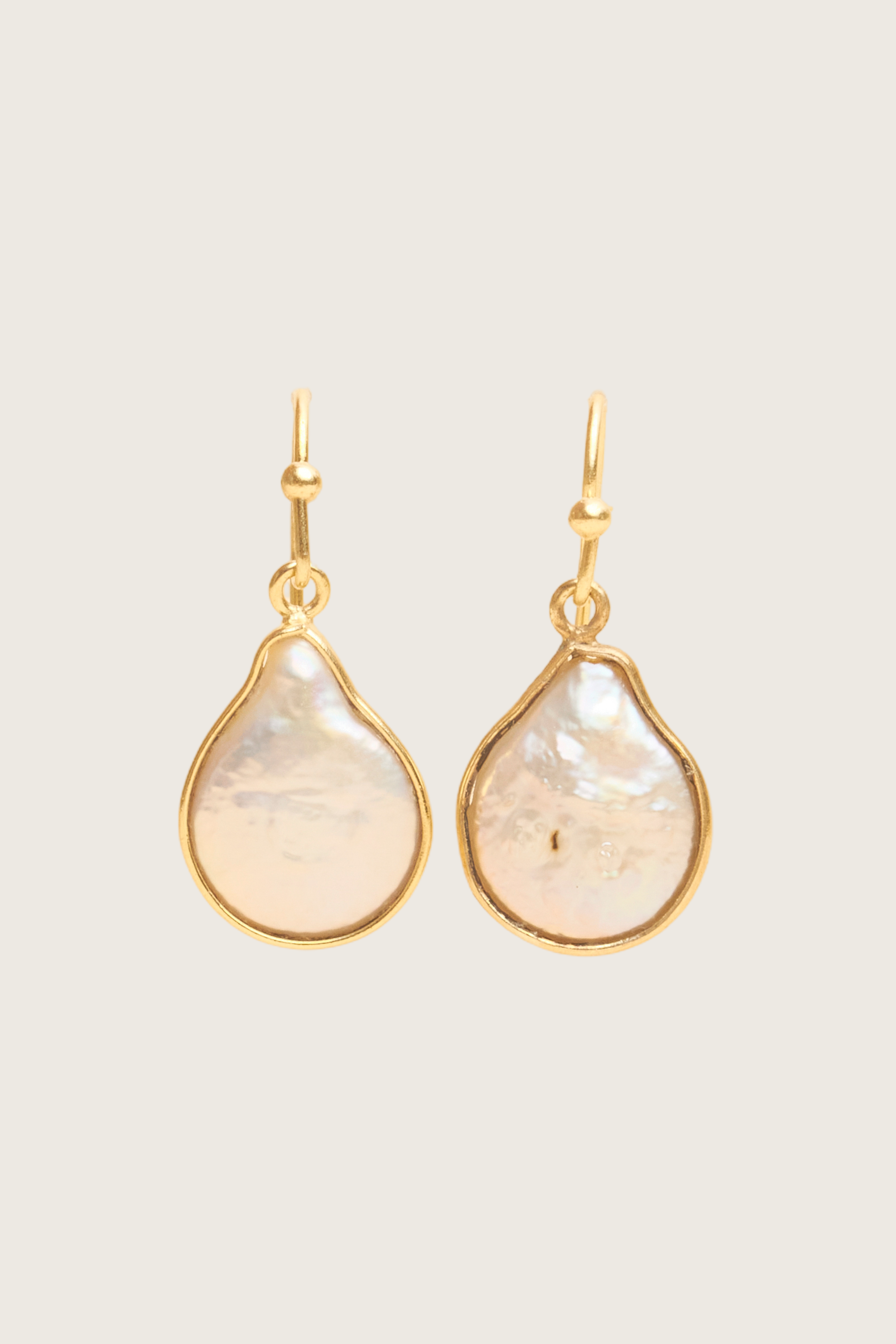 Sikit 18K Recycled Fine Gold Plated Freshwater Pearl Earrings - 925 Silver Posts
