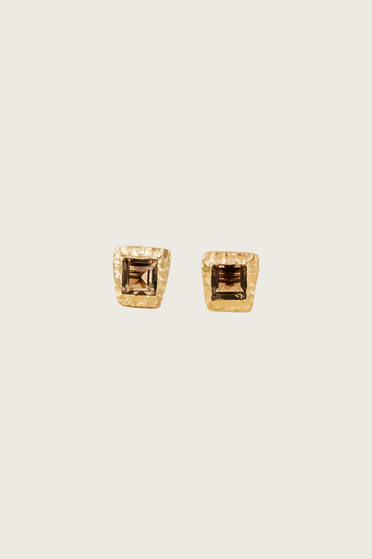 Solis 18K Recycled Fine Gold Plated Green Amethyst Earrings - 925 Silver Posts