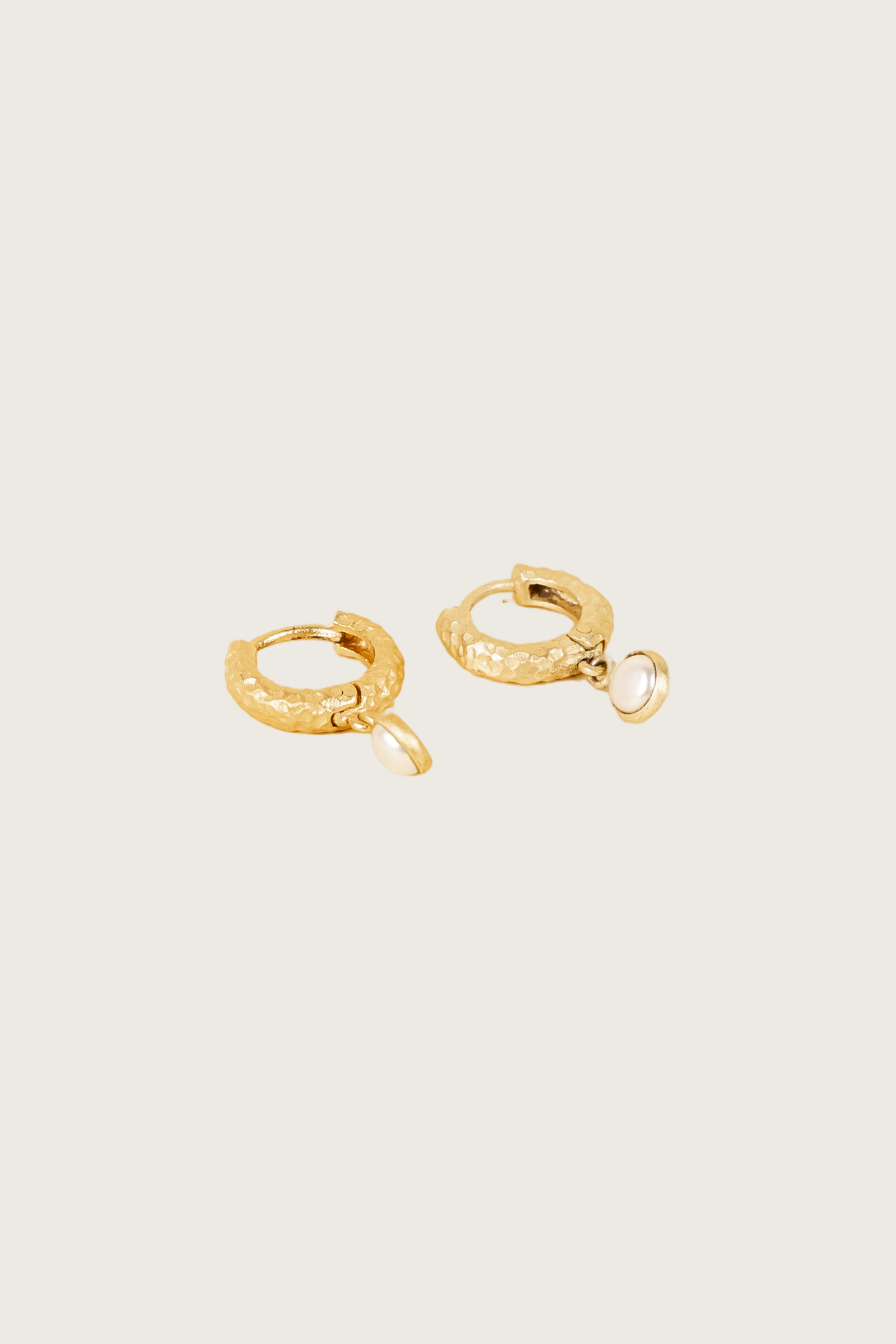 Tira 18K Recycled Fine Gold Plated Strawberry Quartz Earrings - 925 Silver Posts