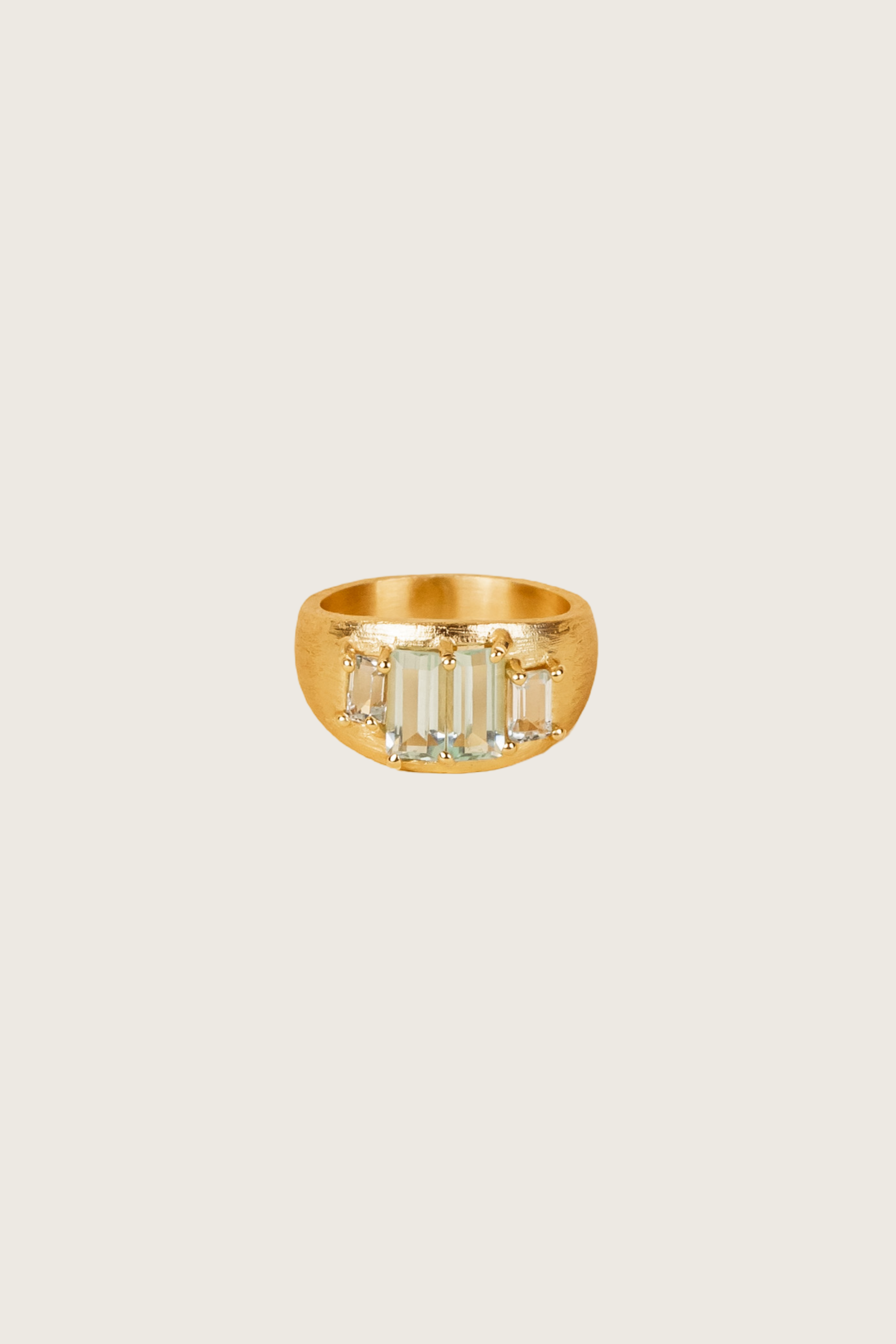 Velora 18K Recycled Fine Gold Plated Blue Topaz Ring