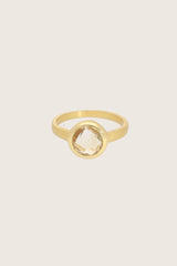 Lysar 18K recycelter Feingold plattierter Ring, Citrin