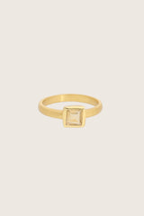 Nyrah Ring mit 18 Karat recyceltem Feingold, vergoldet, mit Citrin