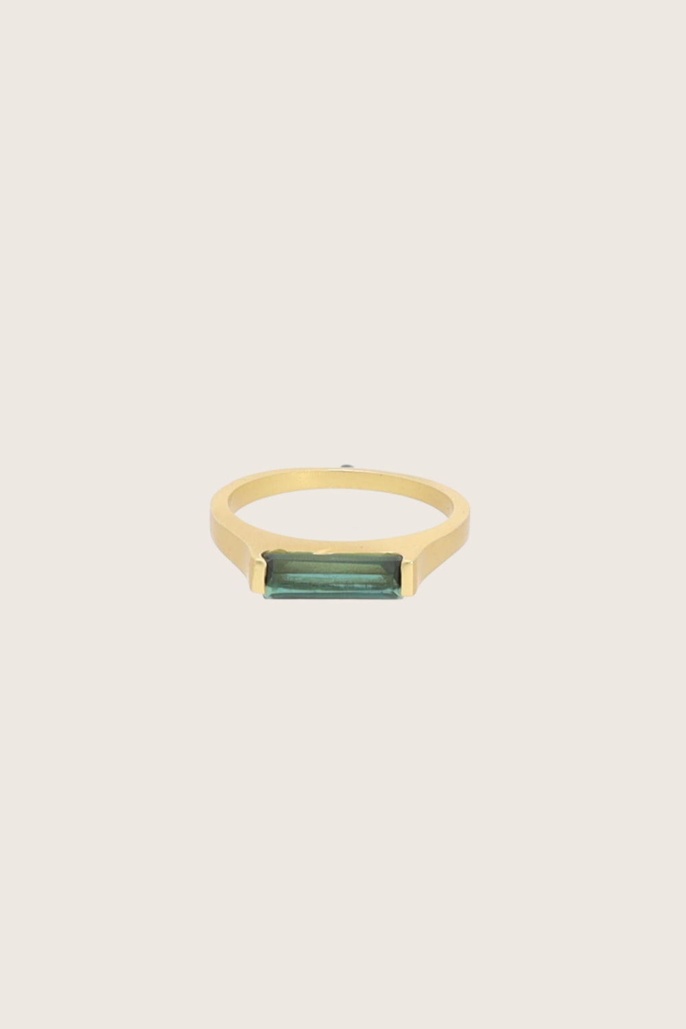 Tini 18K Recycled Fine Gold Plated Ring, Green Tourmaline