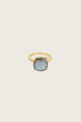 Manil 18K Recycled Fine Gold Plated Ring, Labradorite