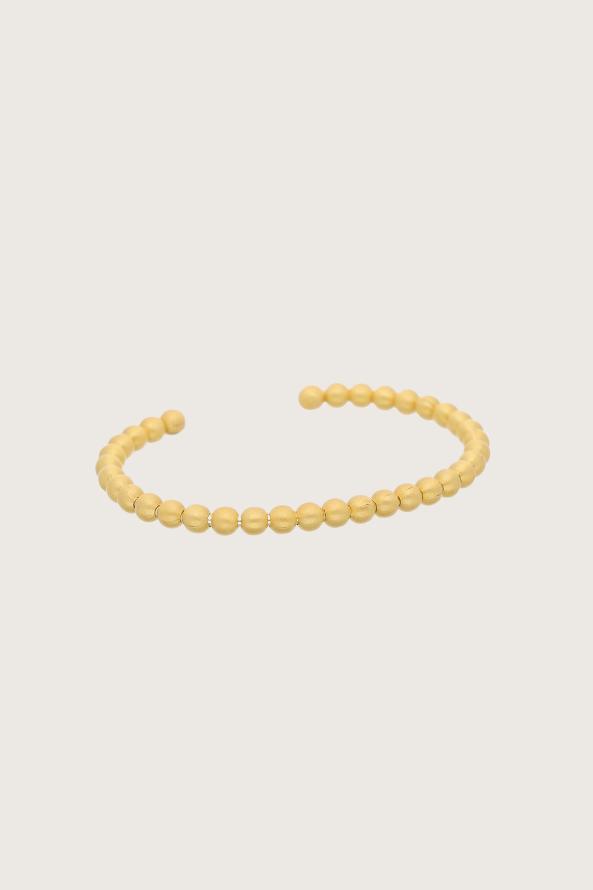 Bracciale Bulat con perline dorate, placcato in oro fino riciclato 18K, oro