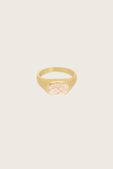 Anello con Morganite Placcato in Oro Fine Riciclato 18K Lustrae