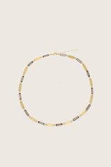 Collar Fiora chapado en oro fino reciclado de 18K con topacio ahumado