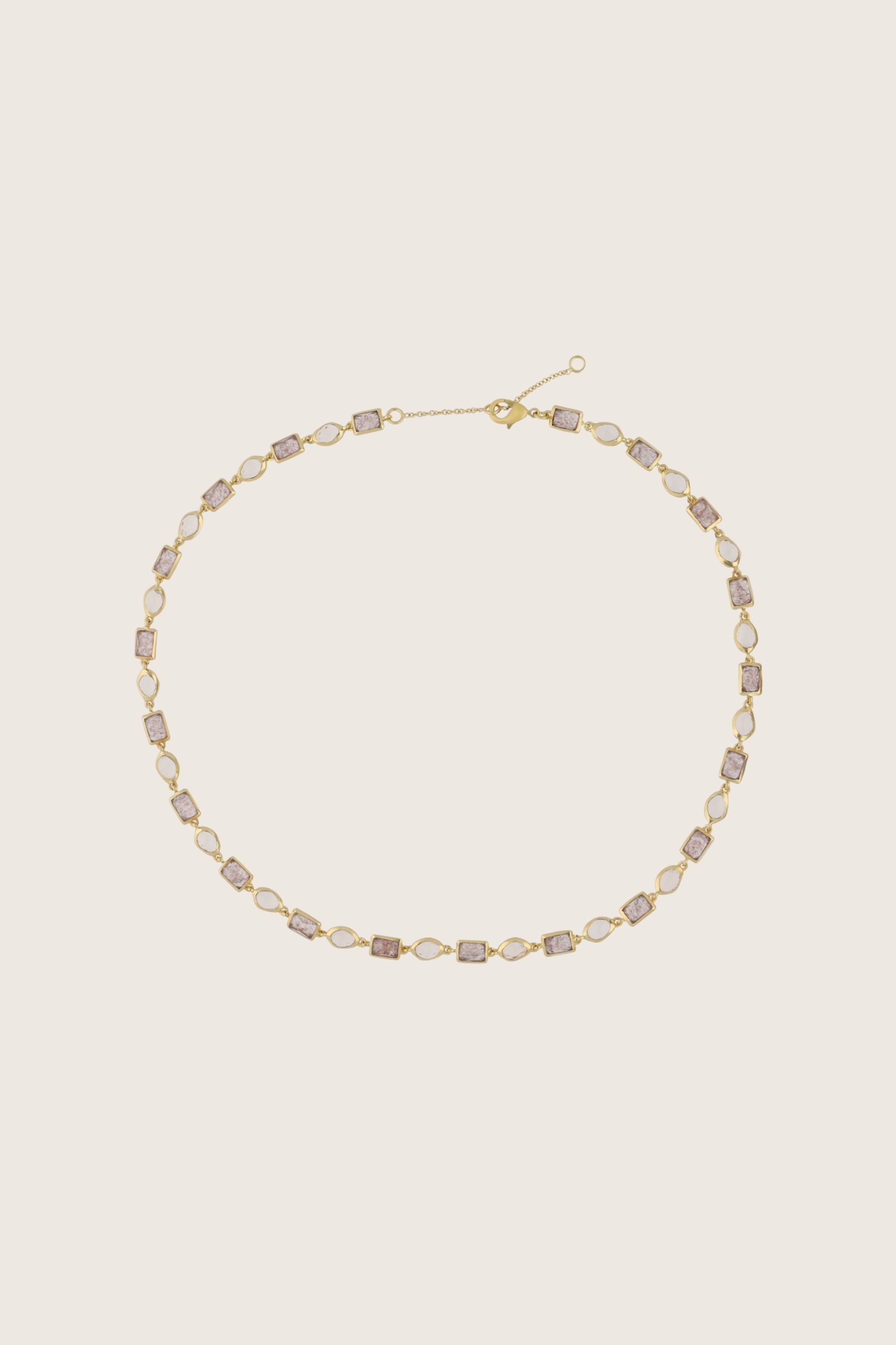 Luméra 18K Recycled Fine Gold Plated Labradorite / Green Tourmaline Necklace