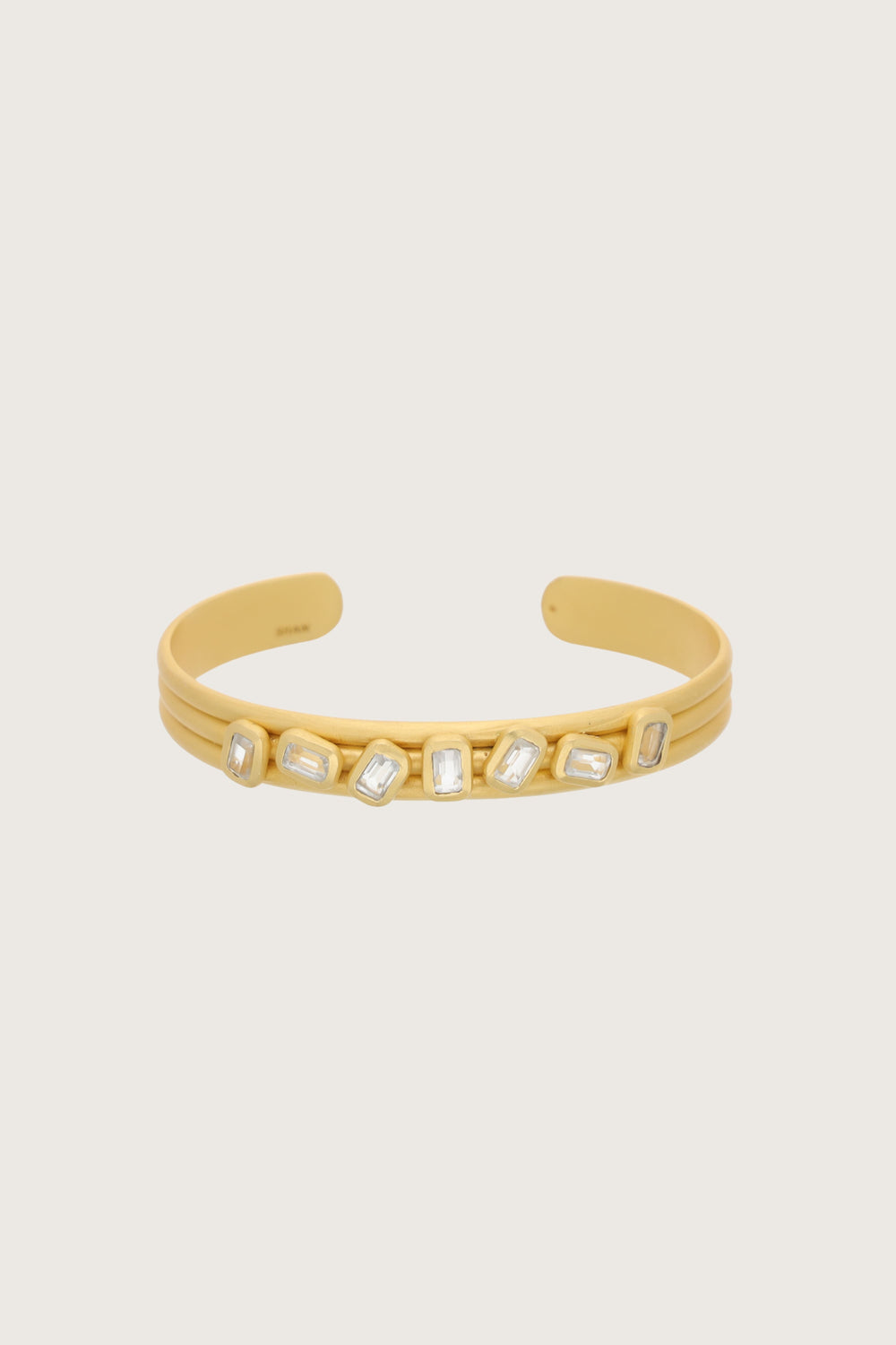 Bracciale Bagian con pietre multicolori, placcato in oro fino riciclato 18K, multicolore