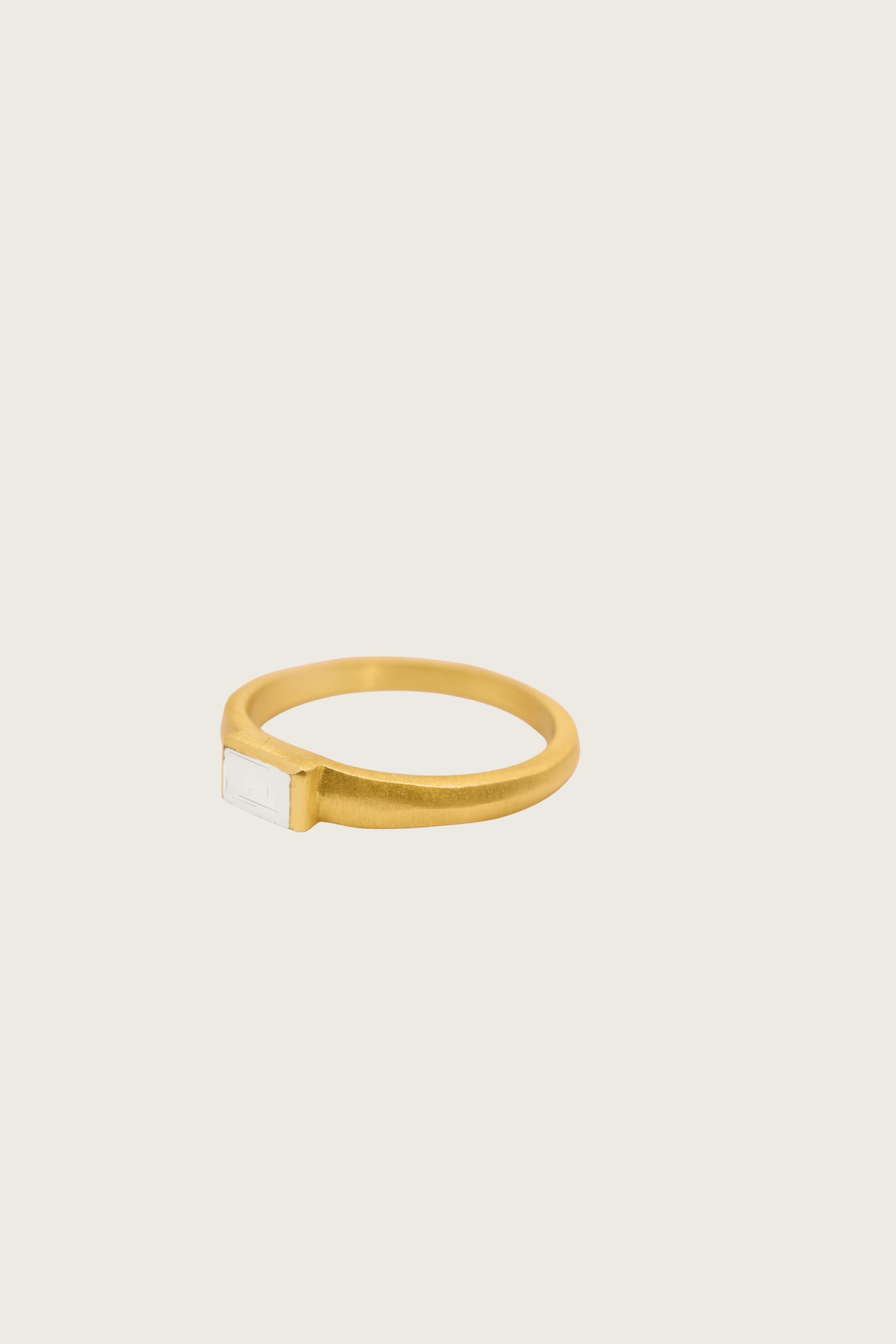 Zulea 18K Recycled Fine Gold Plated Clear Quartz Ring