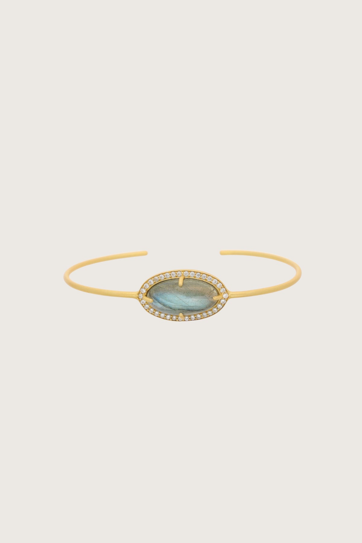 Bracciale Mata in labradorite, placcato in oro fino riciclato 18K, labradorite