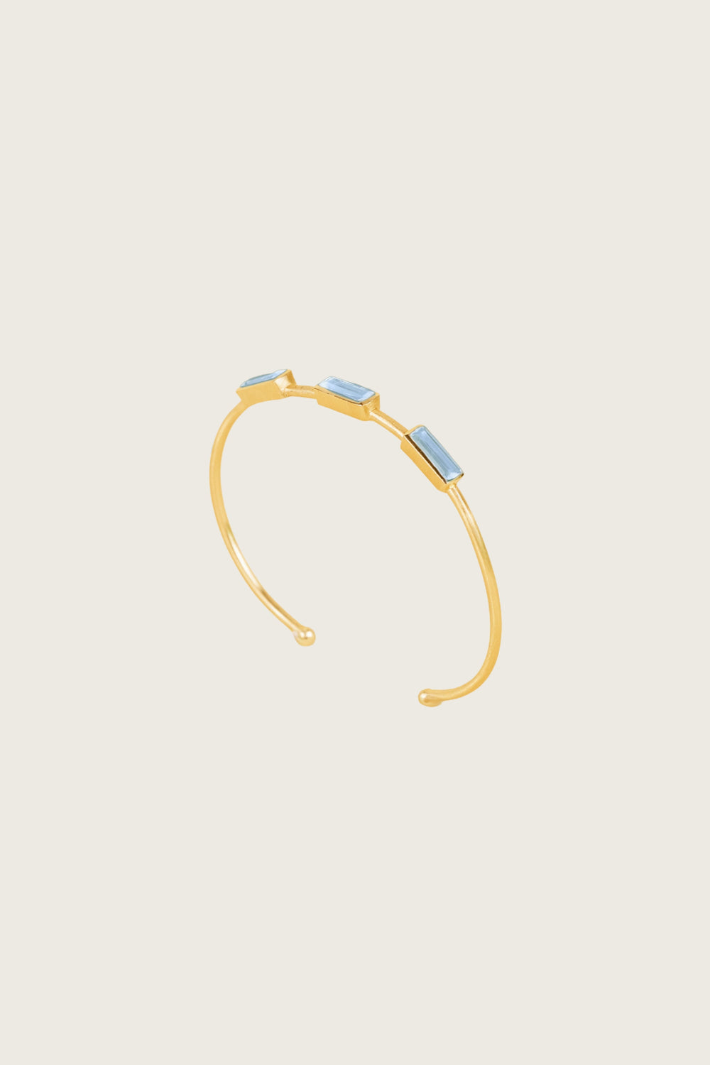 Tounai 18K Recycled Fine Gold Plated Bracelet, Blue Topaz
