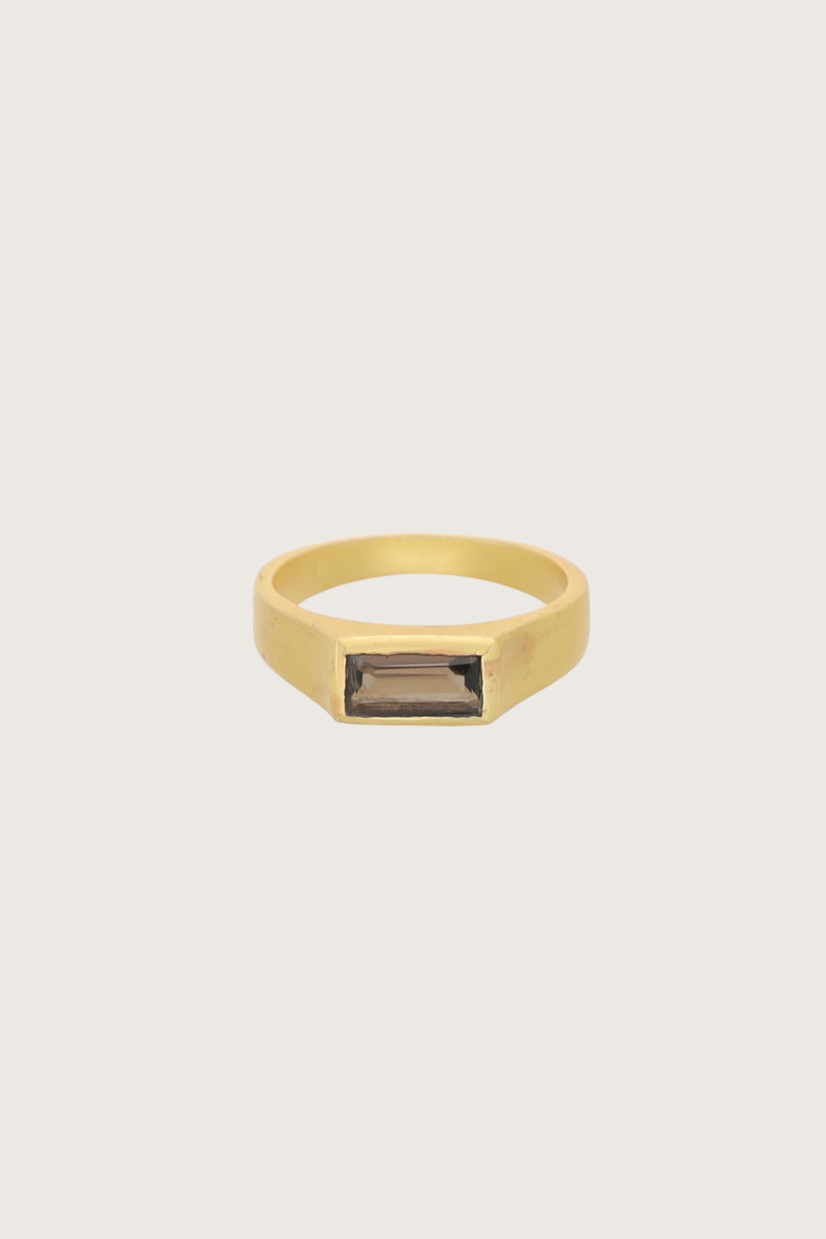 Lakar Smoky Topaz Ring 18K Recycled Fine Gold Plated