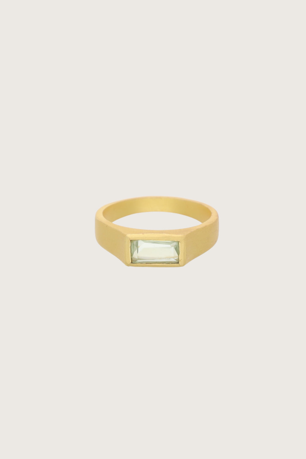 Lakar Green Amethyst Ring 18K Recycled Fine Gold Plated